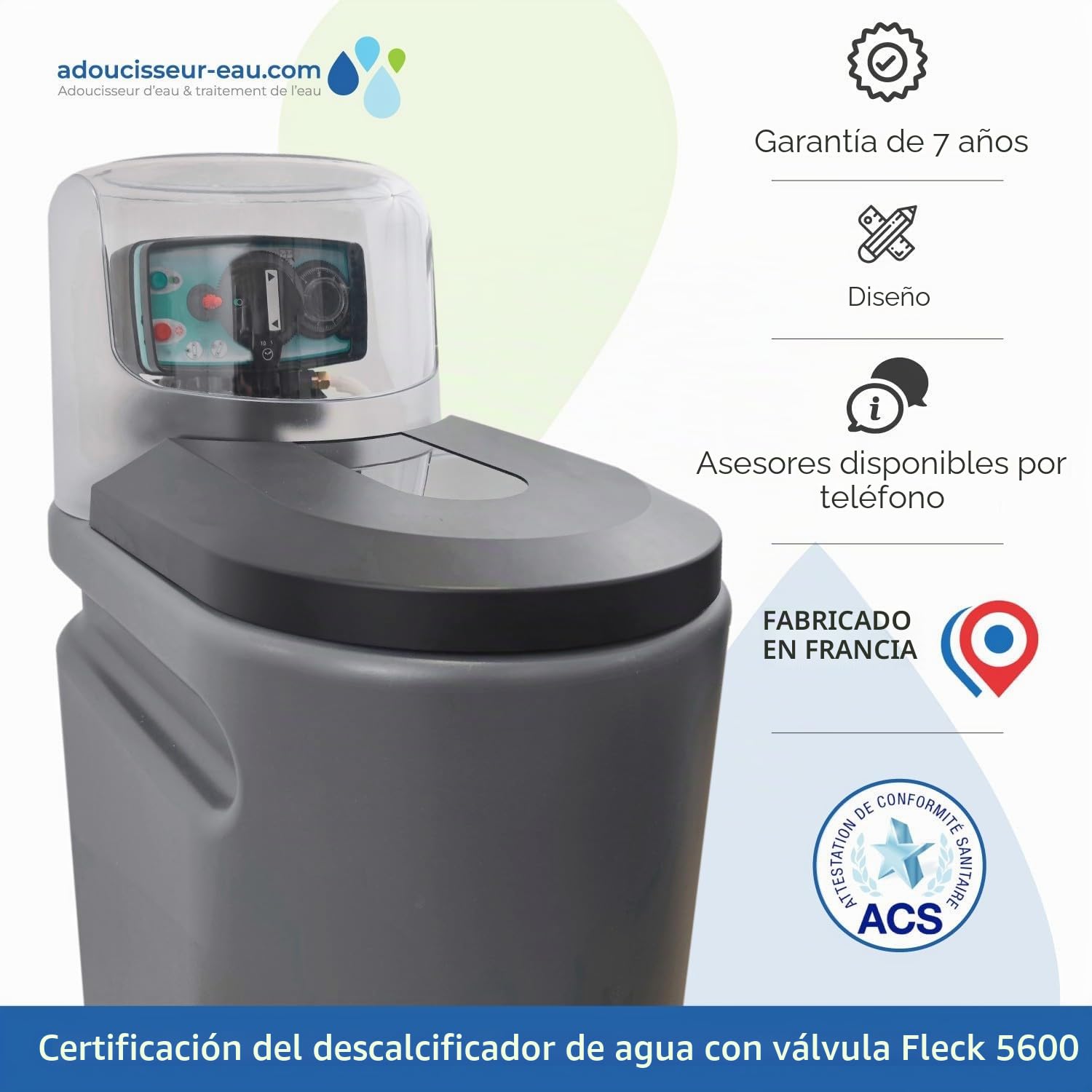 Descalcificador 20l Fleck 5600 Mv Mecánico Descalcificador De Agua Domestico