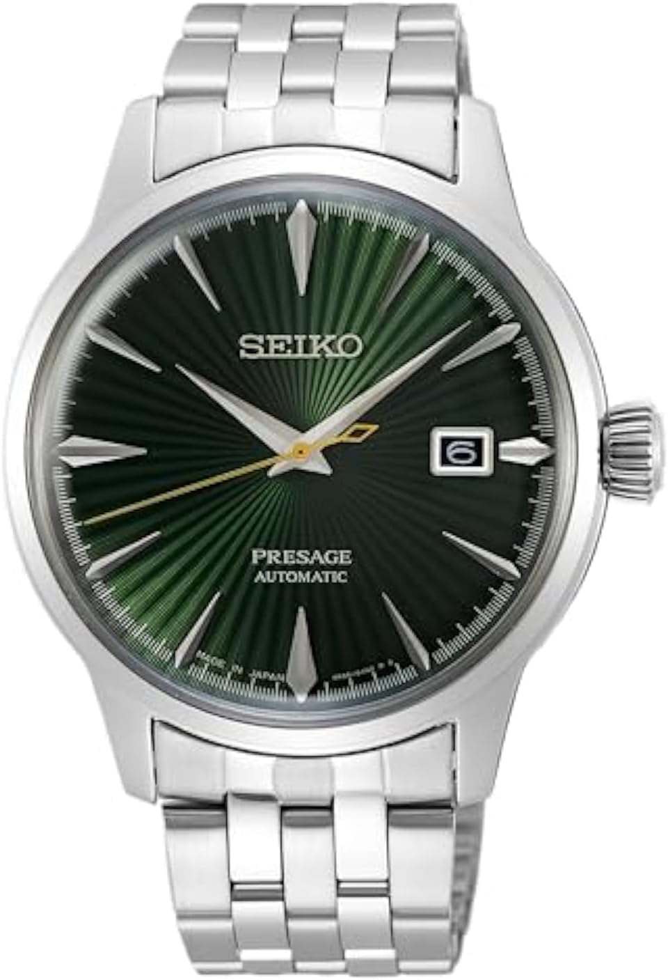 PRESAGE"Mockingbird" Cocktail Green Dial Steel Watch SRPE15J1