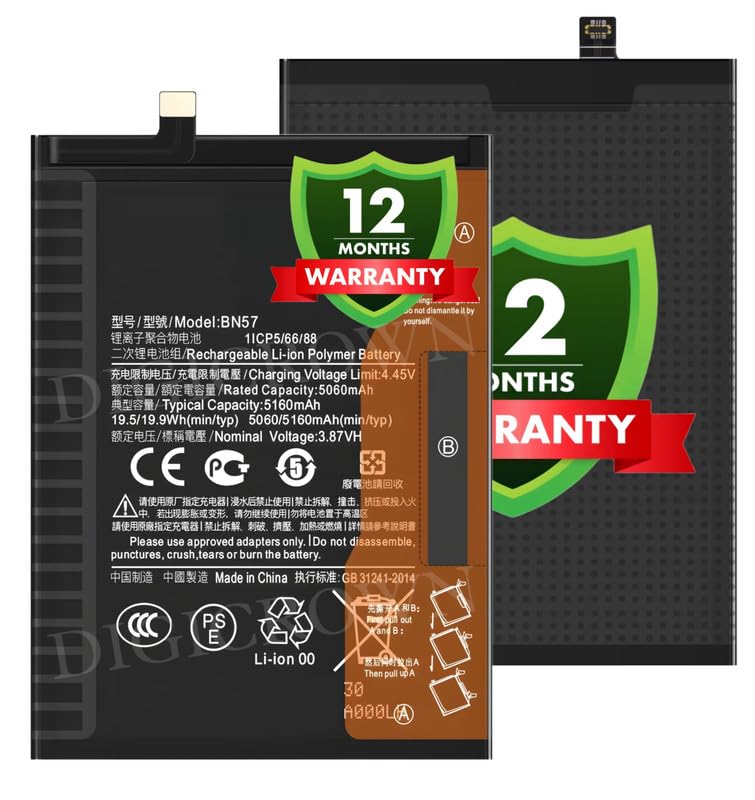 Image of Original BN57 Battery Compatible for Xiaomi Poco X3 Pro - (5160mAh) - 1 Year Warranty