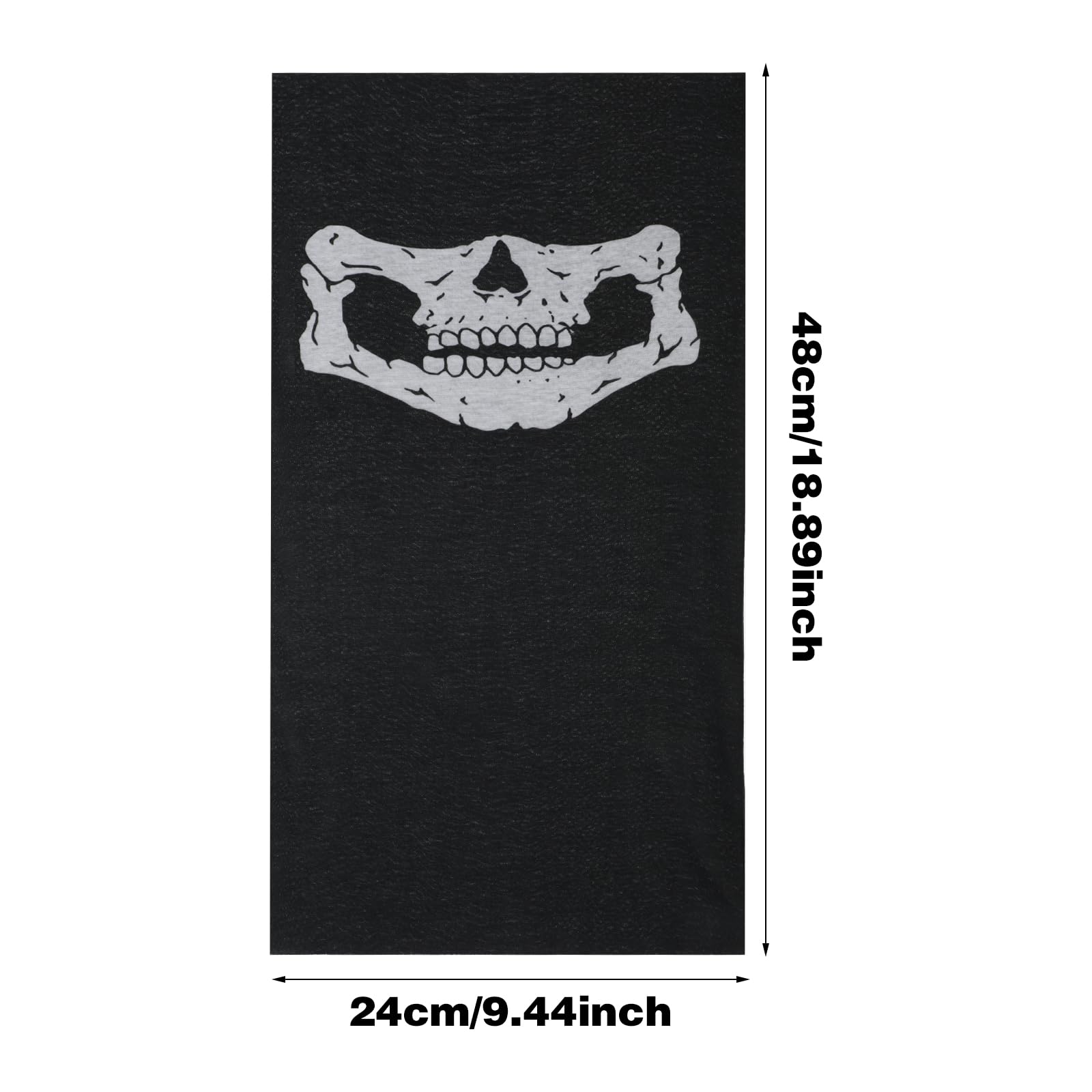 Sibba Chusta kominowa, bandana, wielofunkcyjna chusta na szyję, maska na twarz, kominiarka, opaska na głowę, ochrona ust, na Halloween, do uprawiania sportu, jazdy na rowerze, jazdy na rowerze, jazdy