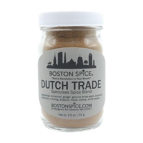 Boston Spice Dutch Trade Speculaas Speculoos Mezcla de condimentos para hornear para galletas, pasteles, panqueques, helado, café, postre, molino de