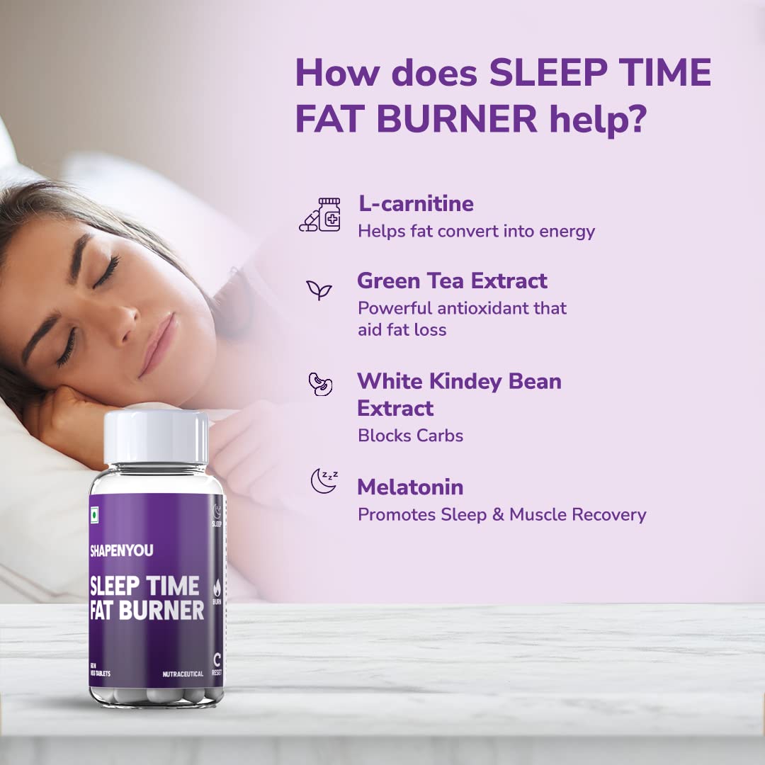 does l carnitine help with sleep Shapen You Sleep Time Fat Burner With L Carnitine For Weight Loss and  Melatonin For Deep
