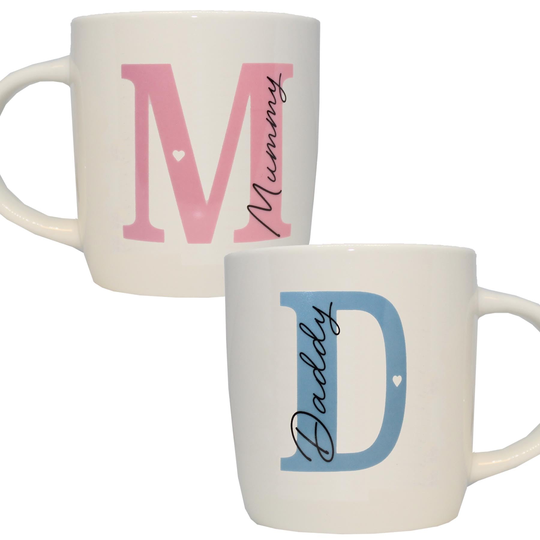Widdle Gifts Bone China Mug 12oz Gift Boxed from Hugs and Kisses - Bold Mug for Birthday, Mother's Day or Father's Day (Mummy & Daddy)