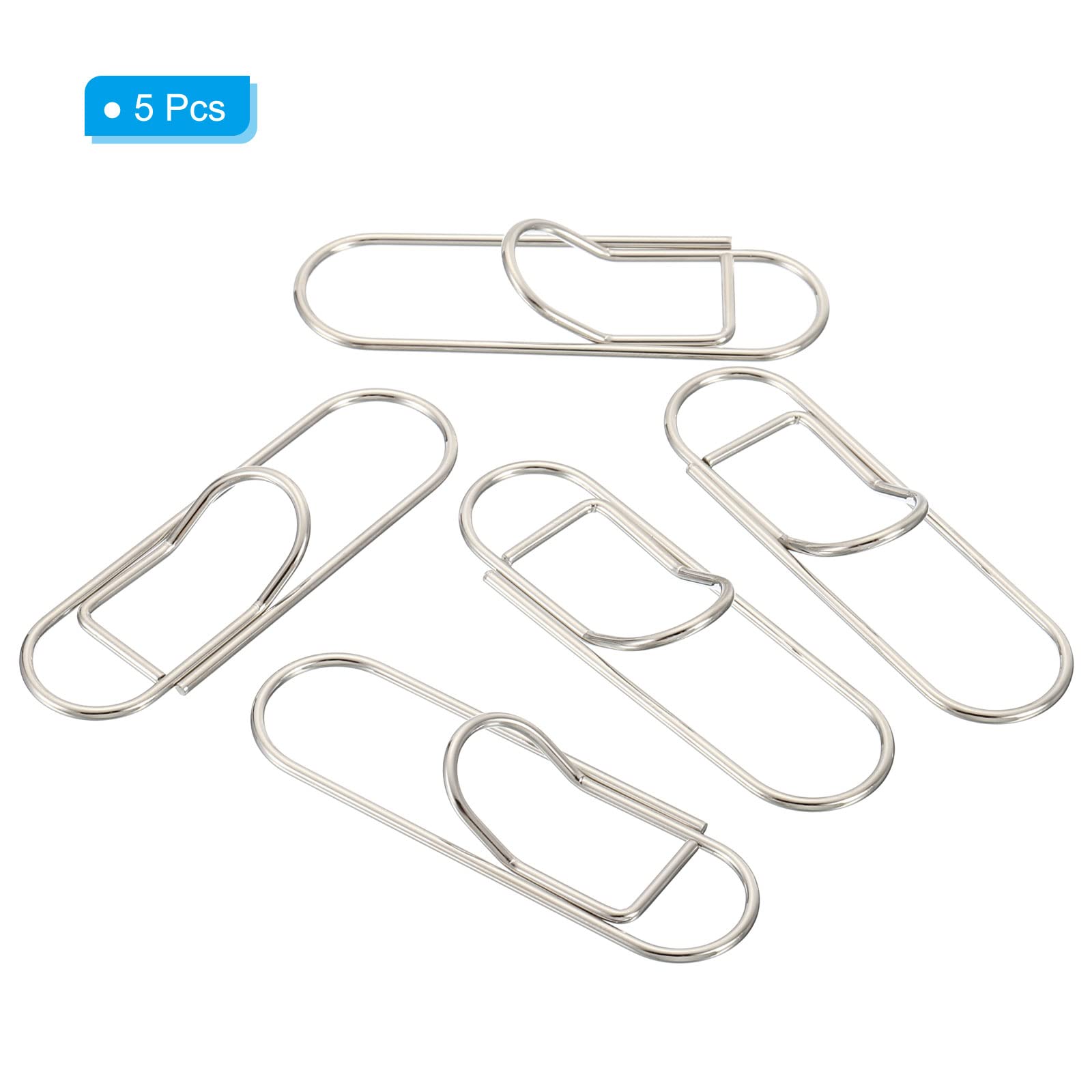 PATIKIL 2" Metal Pen Clip, 5 Pack Pen Holder Clip Pencil Clip Pen Clip Holder Pen Holder for Notebook Clipboard Book Journal Silver - Image 3