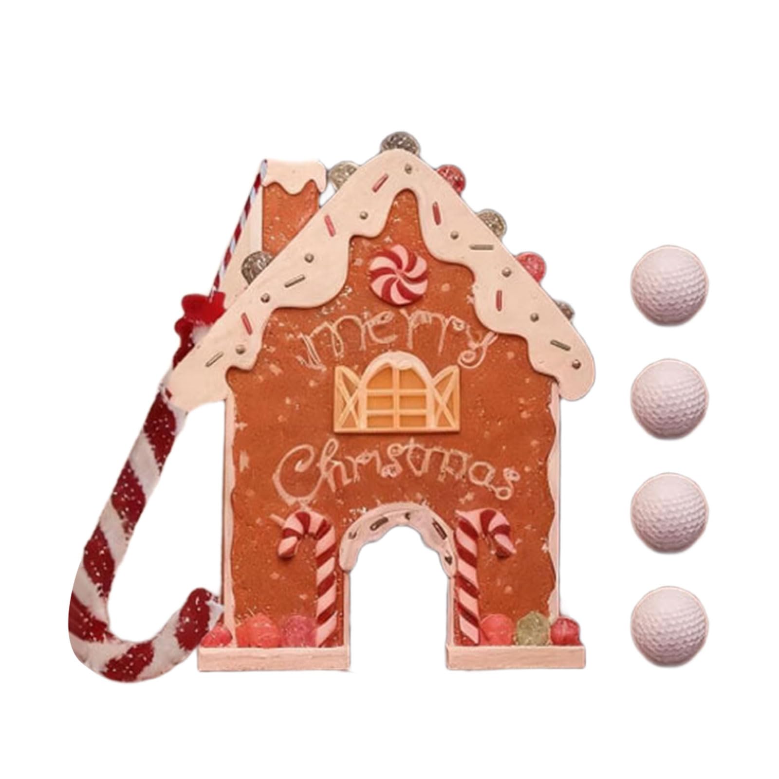 Limtula Christmas Gingerbreads Golf Game Set for Family Parties Portable Resin Miniature Golf Gift with Sturdy Design Holiday Family Game