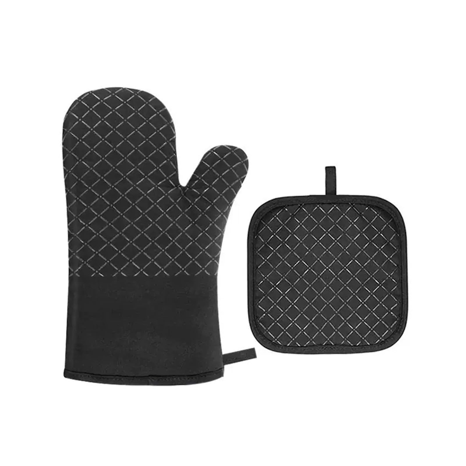 Genérico Guantes de Horno de algodón y Silicona, Guantes Antideslizantes