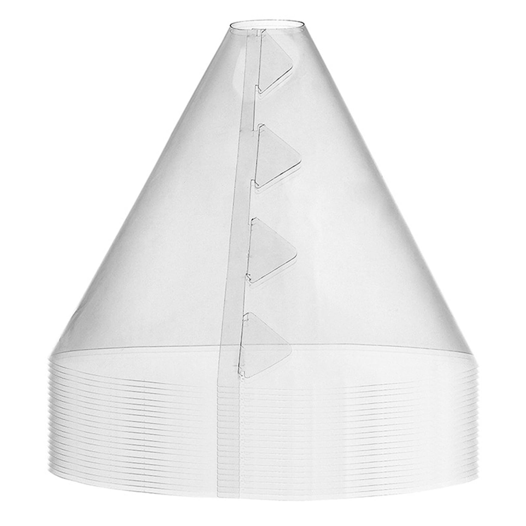 KUYYFDS Clear Garden Cloches for Plants, 30PCS Ventilated Tapered Plant Frost Covers, Reusable Plastic Plant Covers Spliceable Protectors to Protect Plants from Snails, Birds, Slugs, Frost