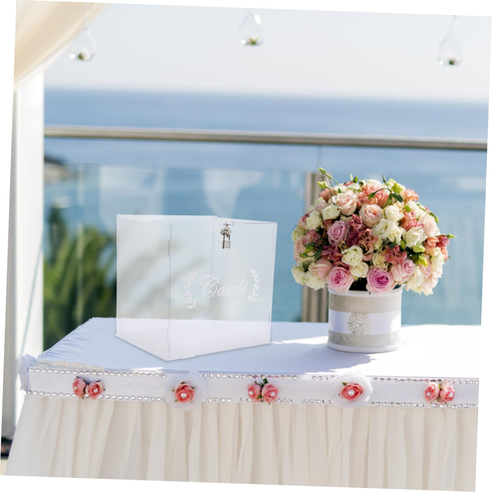 SHOWERORO Hochwertige Transparente Acrylbox Für Hochzeitskarten Und Geldgeschenke Stilvolle Spendenbox Für Hochzeitsfeiern Und Empfänge Für Erinnerungen Und Glückwünsche