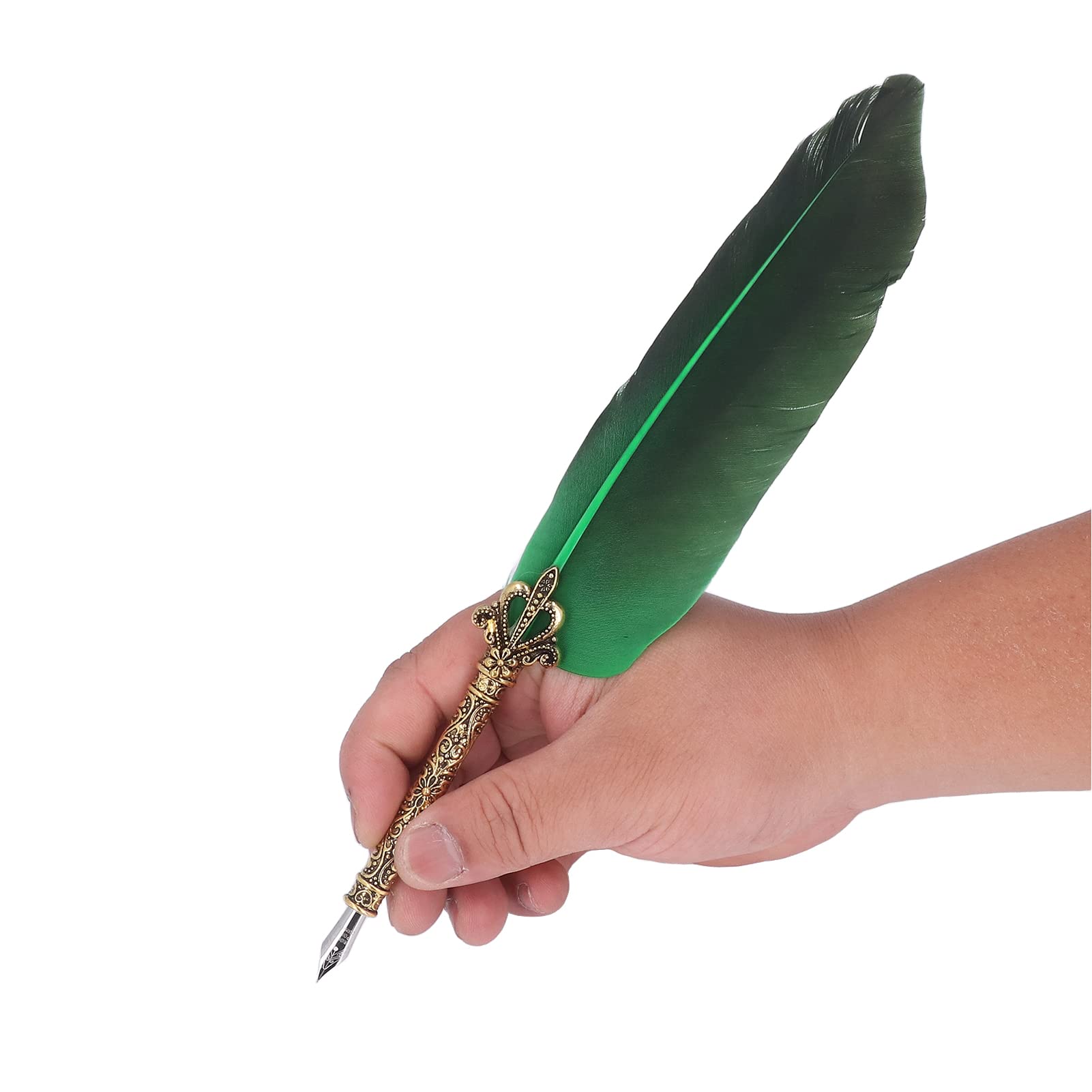 Amazon | レトロな羽根ペン、レトロなスタイルの亜鉛合金、高い滑らか