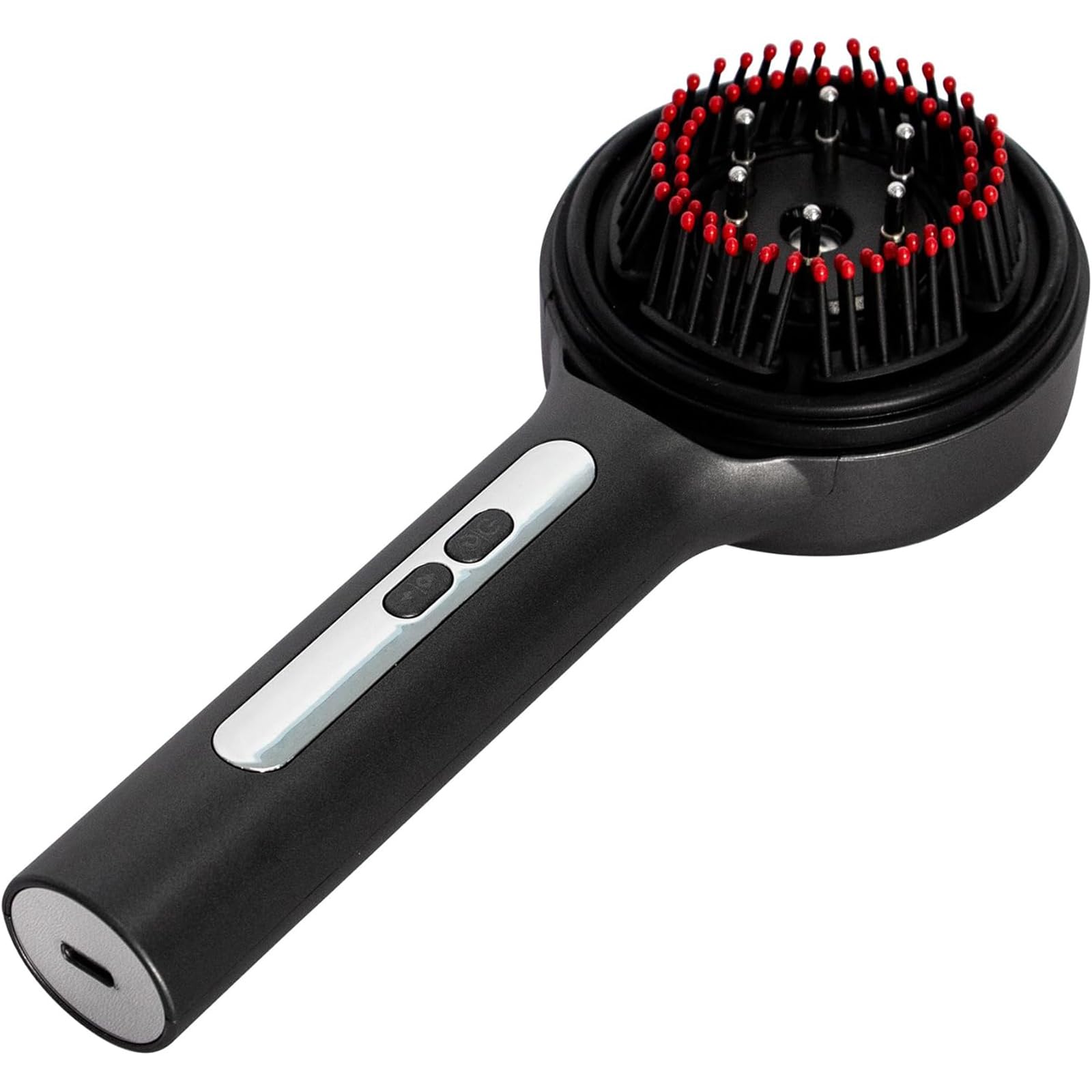 Masajeador eléctrico del cuero cabelludo con luz roja y microcorriente, IPX7 resistente al agua, 5 modos para aplicación de aceite, cuidado y relajación del cuero cabelludo, viaje a casa para hombres