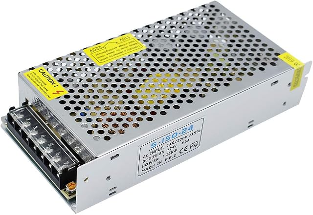 inShareplus 24V 6A 150W, DC Universal Regulated Switching Power Supply, 110/220V AC to DC 24 Volt LED Driver, Converter, Transformer for LED Strip Light, CCTV, Computer Project, 3D Printer