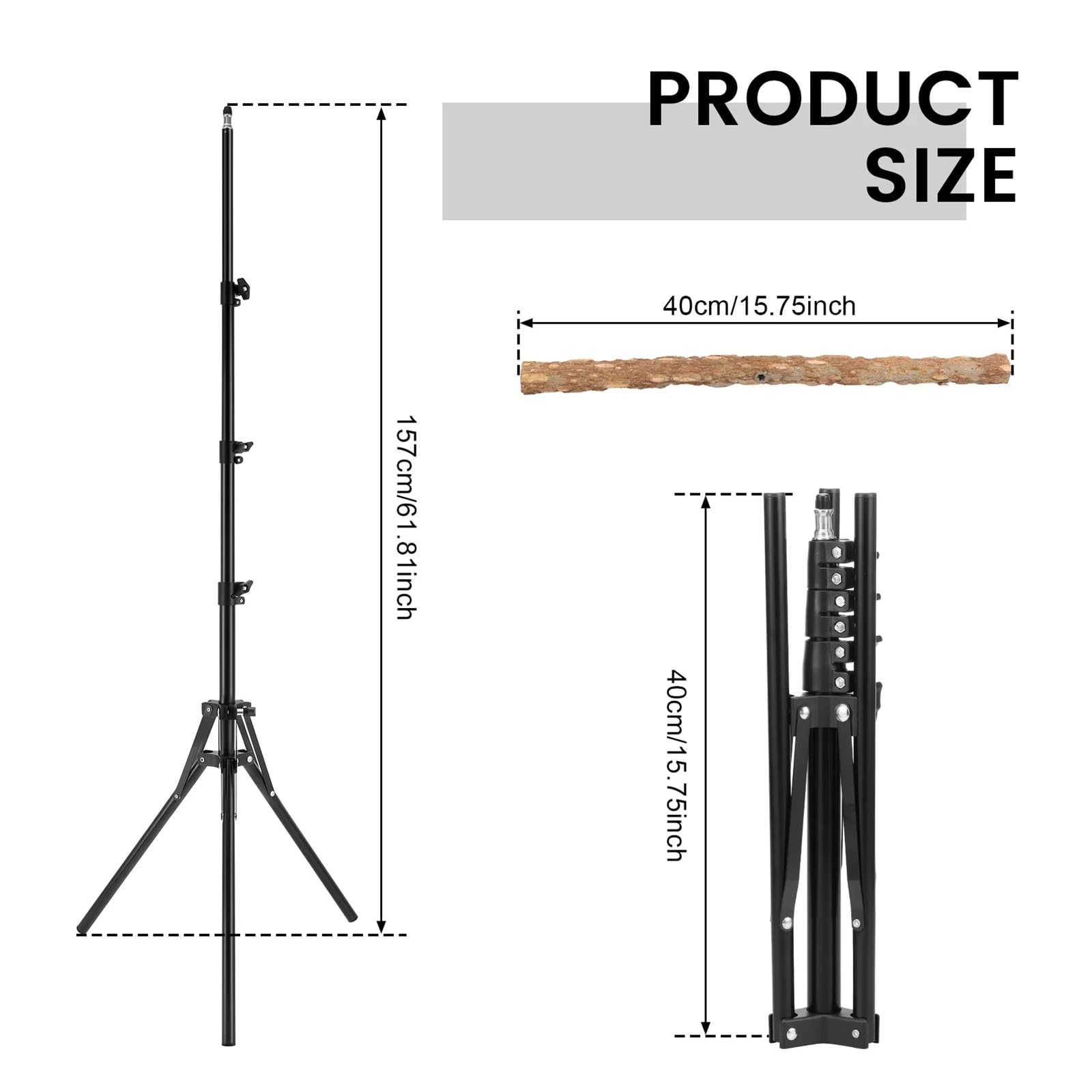 Posadero para Loros Percha de Madera Plegable y Ajustable en Altura for pájaros, Ideal for el Entrenamiento Loros Otras Aves. Juguete portátil for Exteriores