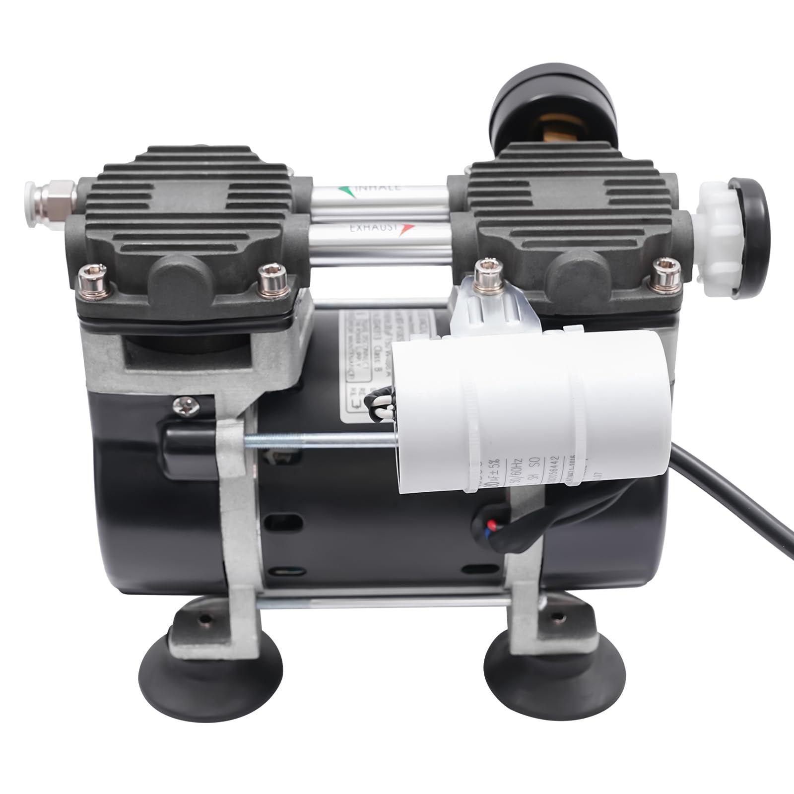 Pompe à vide sans huile, 150 W Pompe à vide de laboratoire industriel 1450 tr/min Compresseur aérographe Faible bruit, Pompe à dépression Convient pour les machines médicales, les laboratoires
