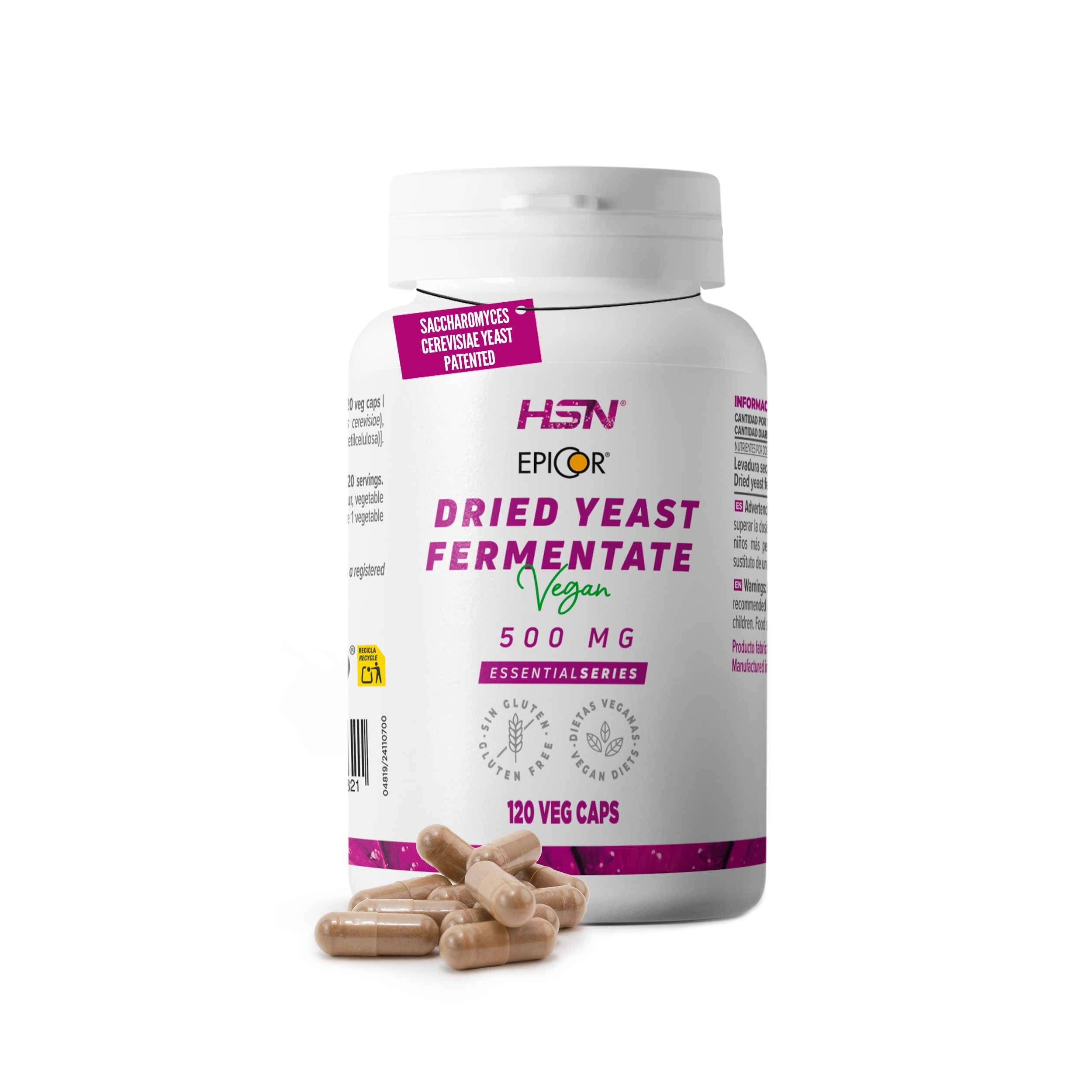 HSN EpiCor® Levadura Seca Fermentada 500mg 120 Cápsulas Vegetales No-GMO Vegano Sin Gluten