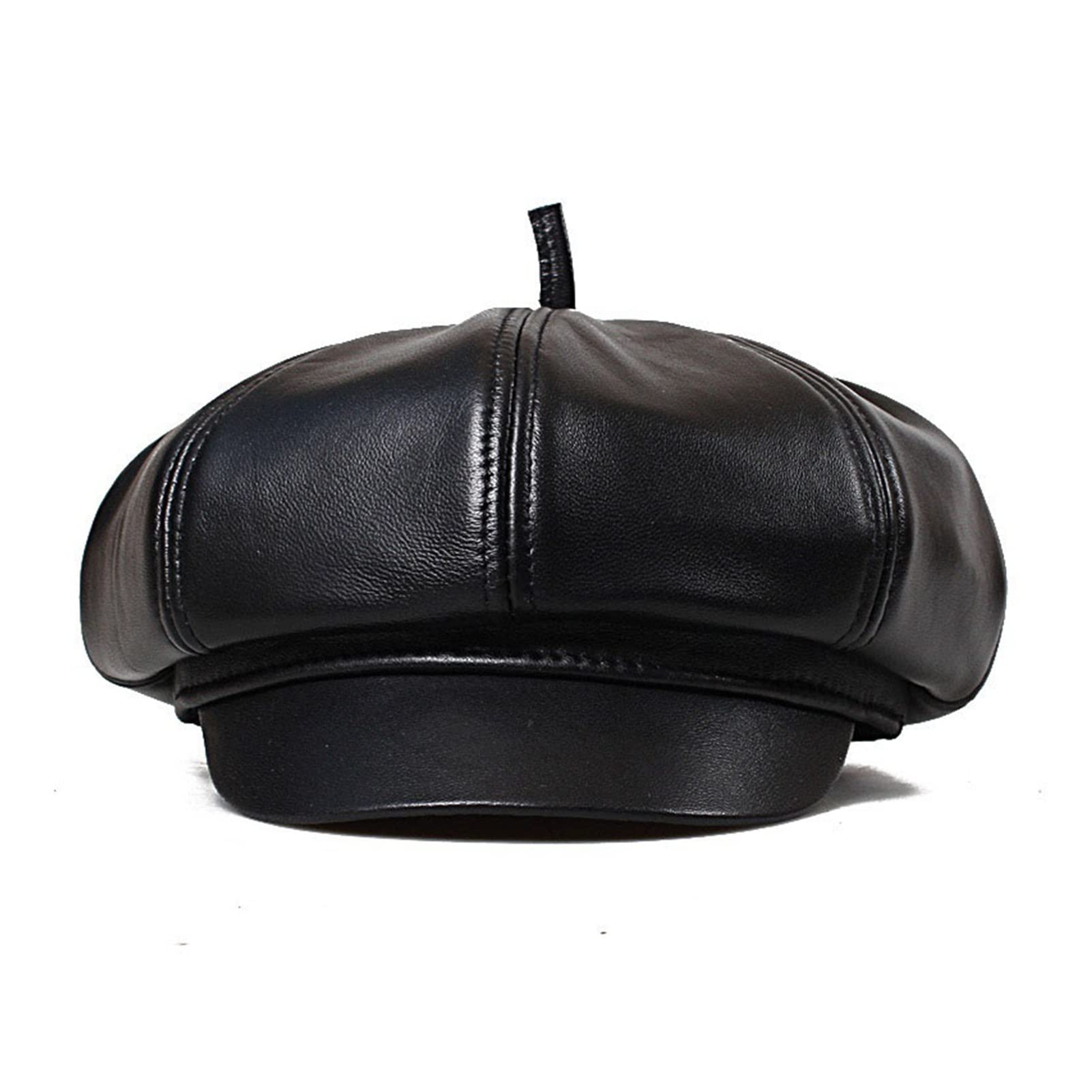 Sp-ring prawdziwy skórzany czapka newsboya ośmiokątna Unisex Cap Hat Damskie kapelusze