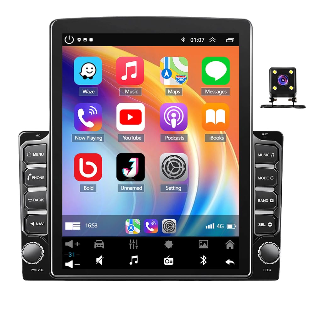 9.7 inch 8 Core Double Din Car Stereo for Chevrolet Equinox 2010-2017 GMTheta, 6+128G Touchscreen Display Radio Multimedia Player Head Unit with Carplay Android Auto GPS Navigation Mirror Link SWC