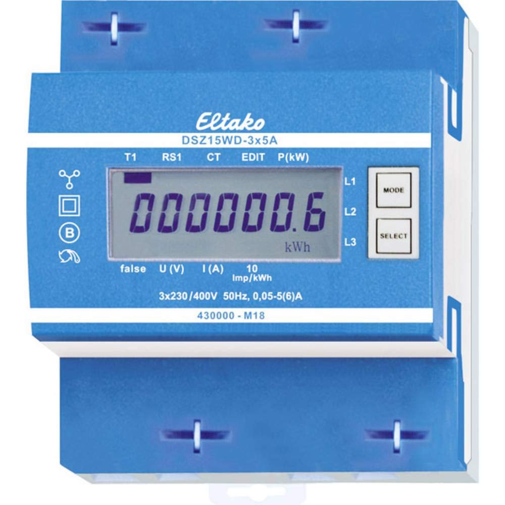 Eltako DSZ15WD-3x5A MID Drehstromzaehler mit Wandleranschluss digital 5A MID-konform: Ja 1St.