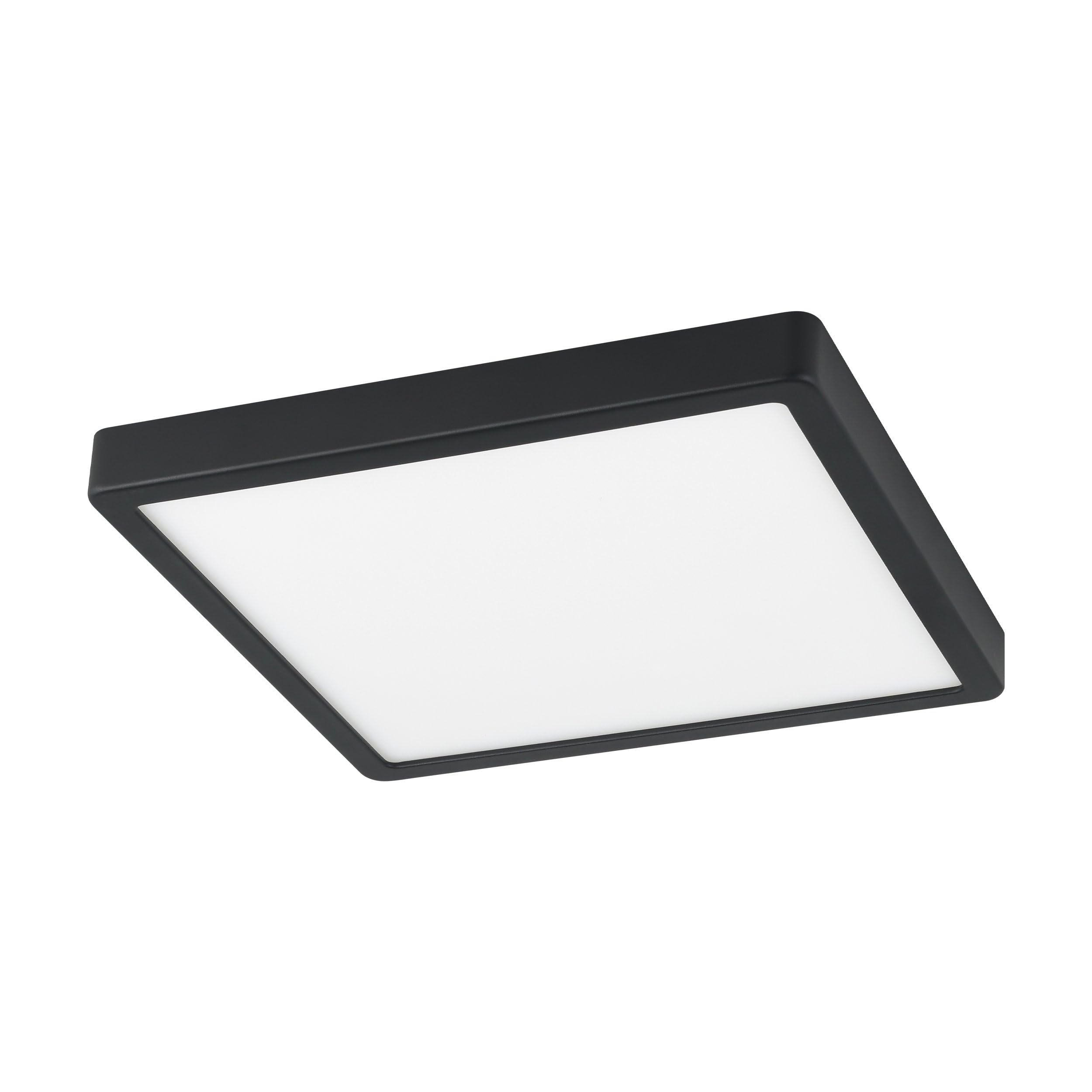 EGLO connect.z Smart Home Led lampada da soffitto per bagno Fueva-Z in | alluminio a superficie nera, L x L 28,5 cm, ZigBee, app e controllo vocale, colore luce regolabile, dimmerabile, IP44