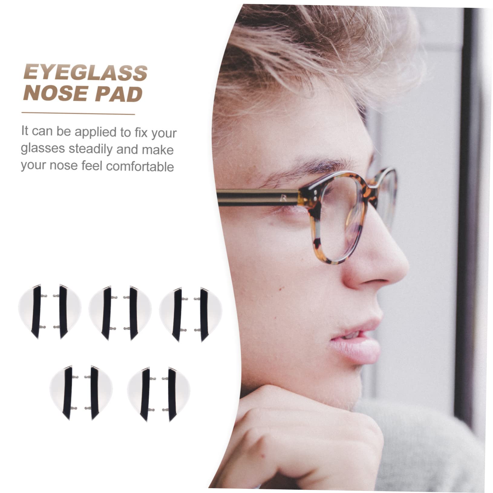 GLEAVI 30pares Almohadillas Nasales Antideslizantes Para Gafas De Soporte Panel Cómodas y Duraderas Para Uso Diario y Actividades Al Aire