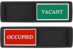 Bathroom Door Sign with 7" x 2" Premium Privacy Indicator