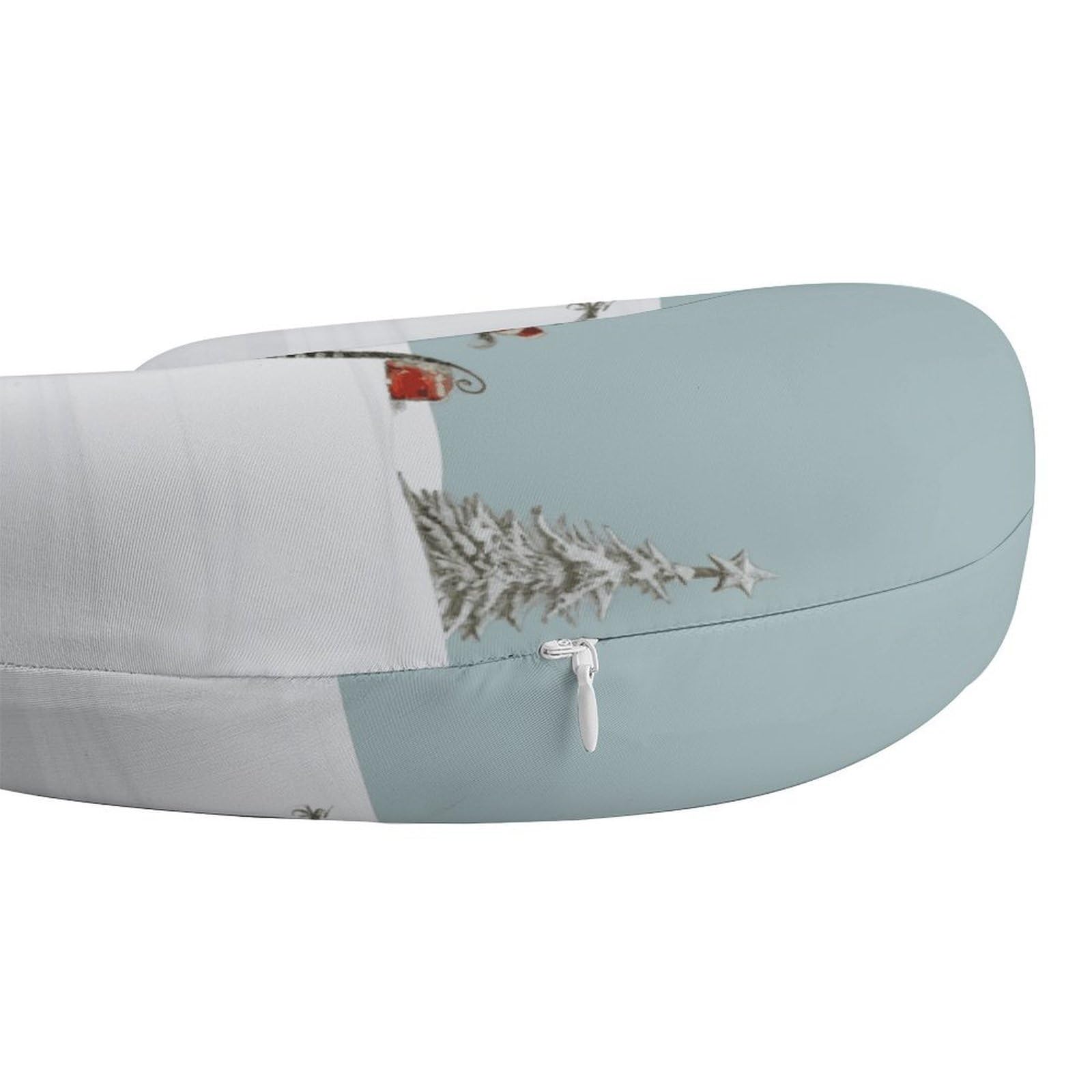 Almohada en forma de U para árbol de Navidad, núcleo de almohada de espuma viscoelástica, cojín, proporciona apoyo para el cuello, almohada de viaje, adecuada para aviones, coches, hogares y