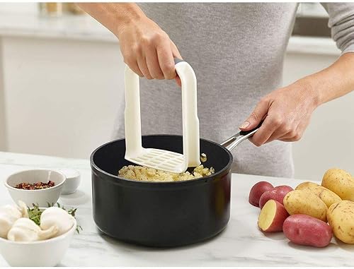 Miniatura 4 de Joseph Joseph - Purificador de patatas de plástico ergonómico con agarre antideslizante y bordes de raspado, apto para lavavajillas, talla única,