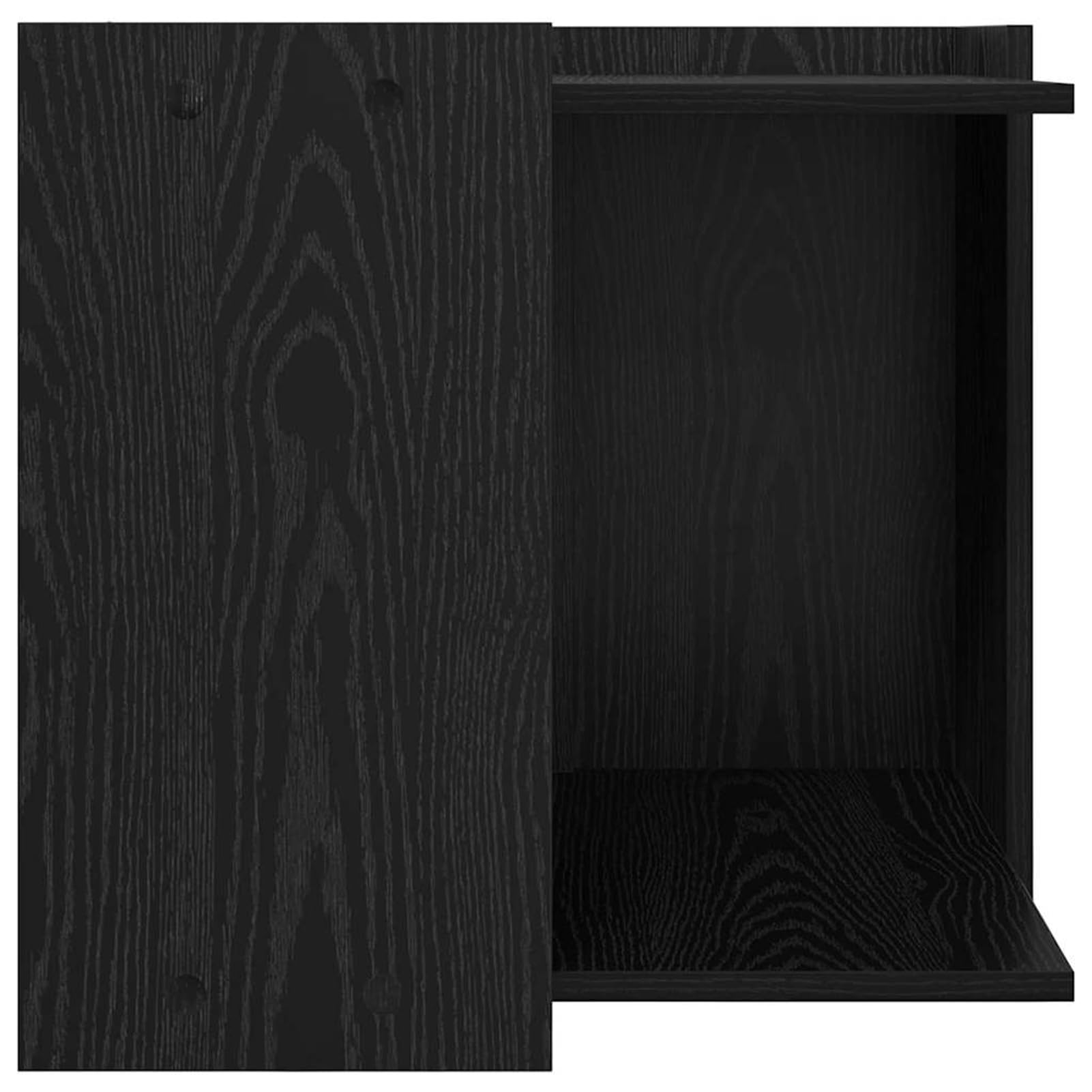 Gecheer Katzenstreu Box Umzäunung Schwarz Eichen-Optik, 53 x 53 x 51 cm, Holzwerkstoff, für Innenbereich