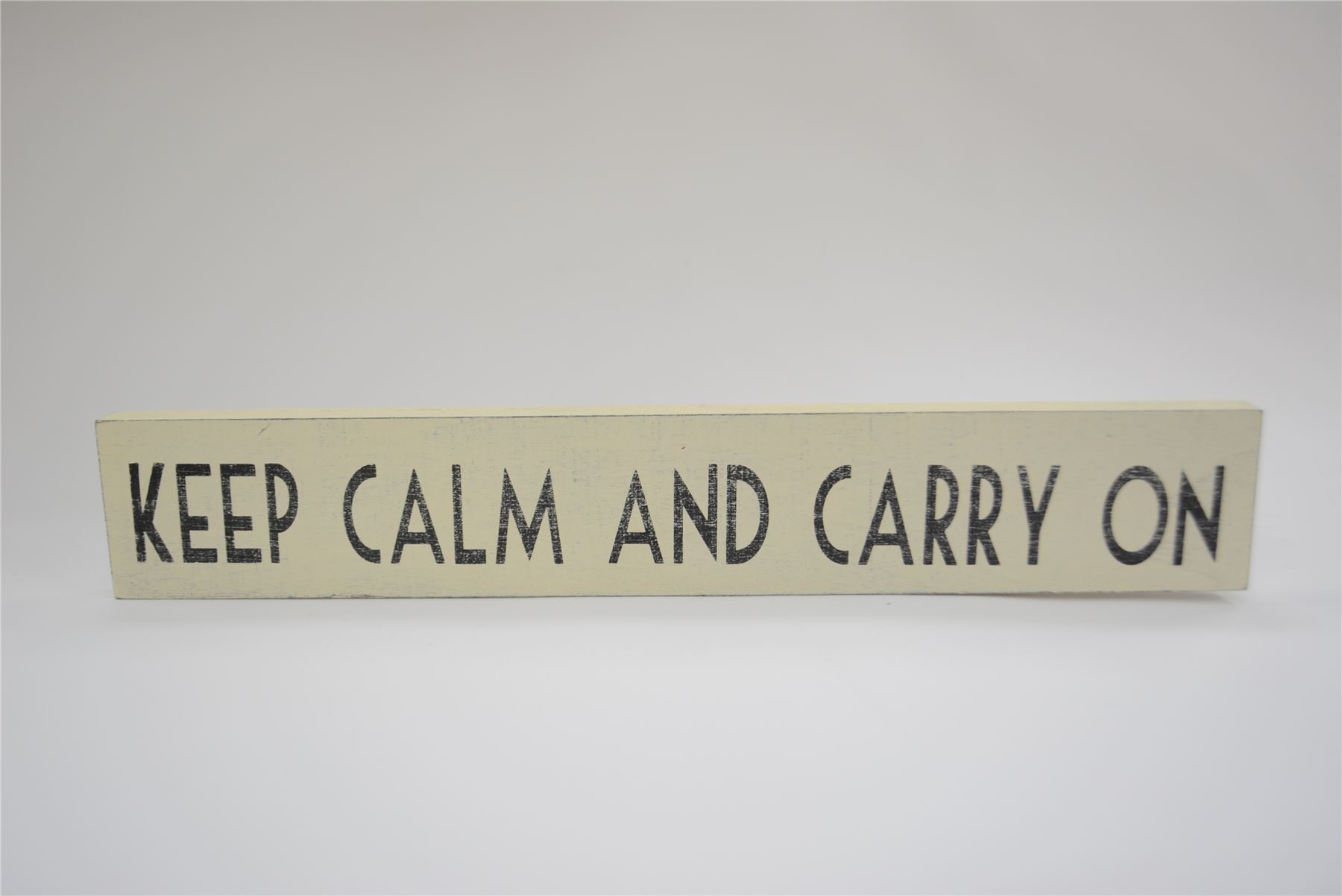 East of India Keep Calm & Carry On Wooden Sign