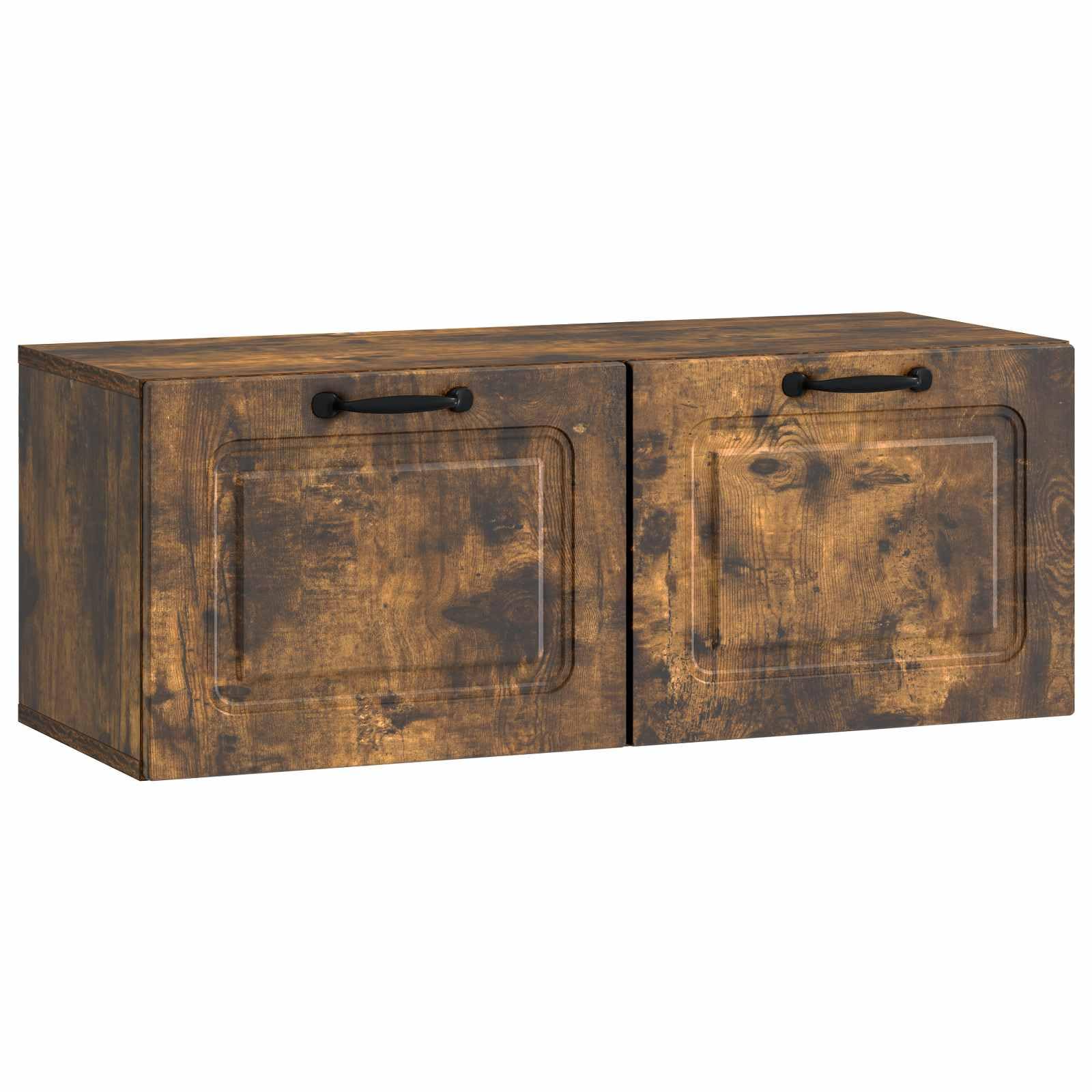 Mobile TV a parete, rovere affumicato, 78,5 x 31 x 30 cm