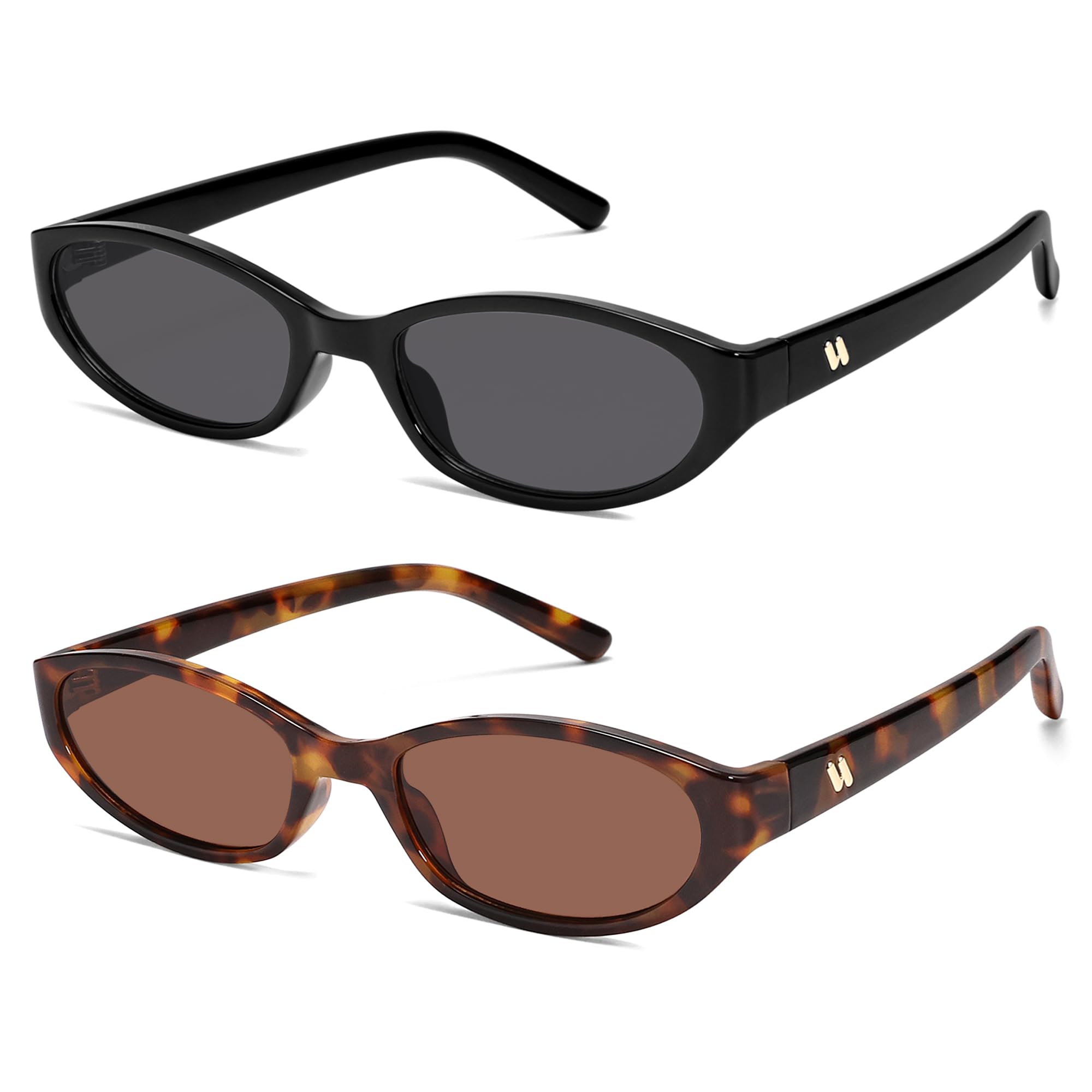 Retro Oval Sunglasses Womens Mens Y2k Trendy Cateye Shades AR82299