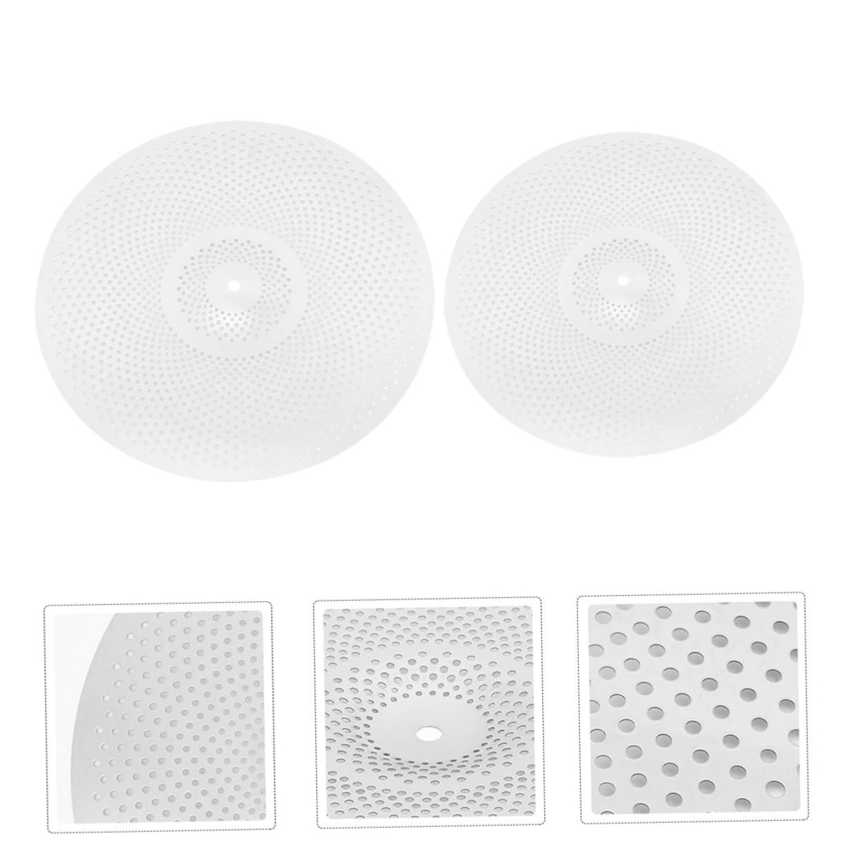 BESPORTBLE Kit 2 Pezzi Piatti Silenziatori per Batteria in Lega Argento 14/16 Pollici Riduzione Rumore e Vibrazione per Strumenti a Percussione