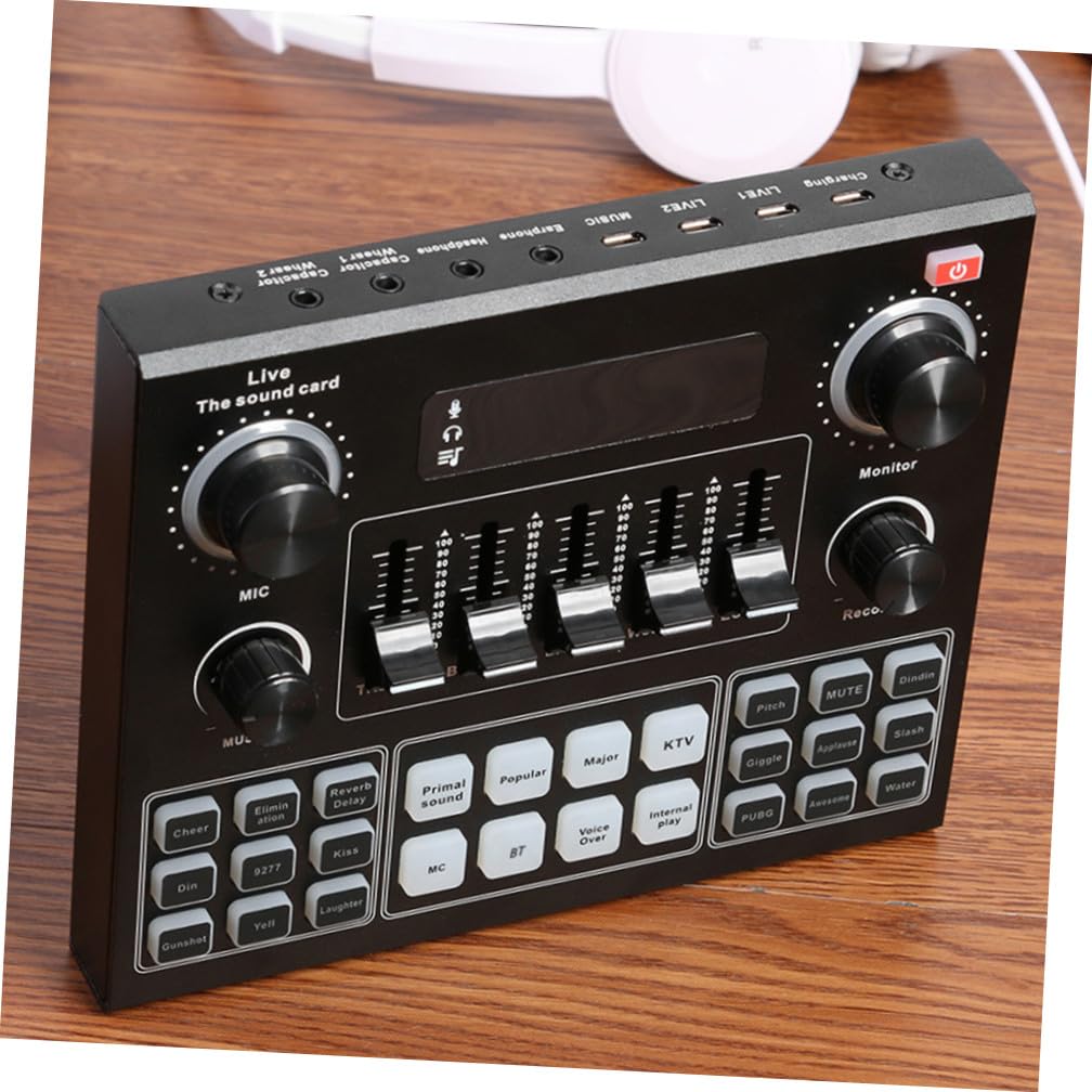 Mixer Audio Portatile Con Effetti Voce Per Smartphone e Computer Scheda Audio Per Streaming Live Facile Da Usare Design Ergonomico e Connessione Veloce