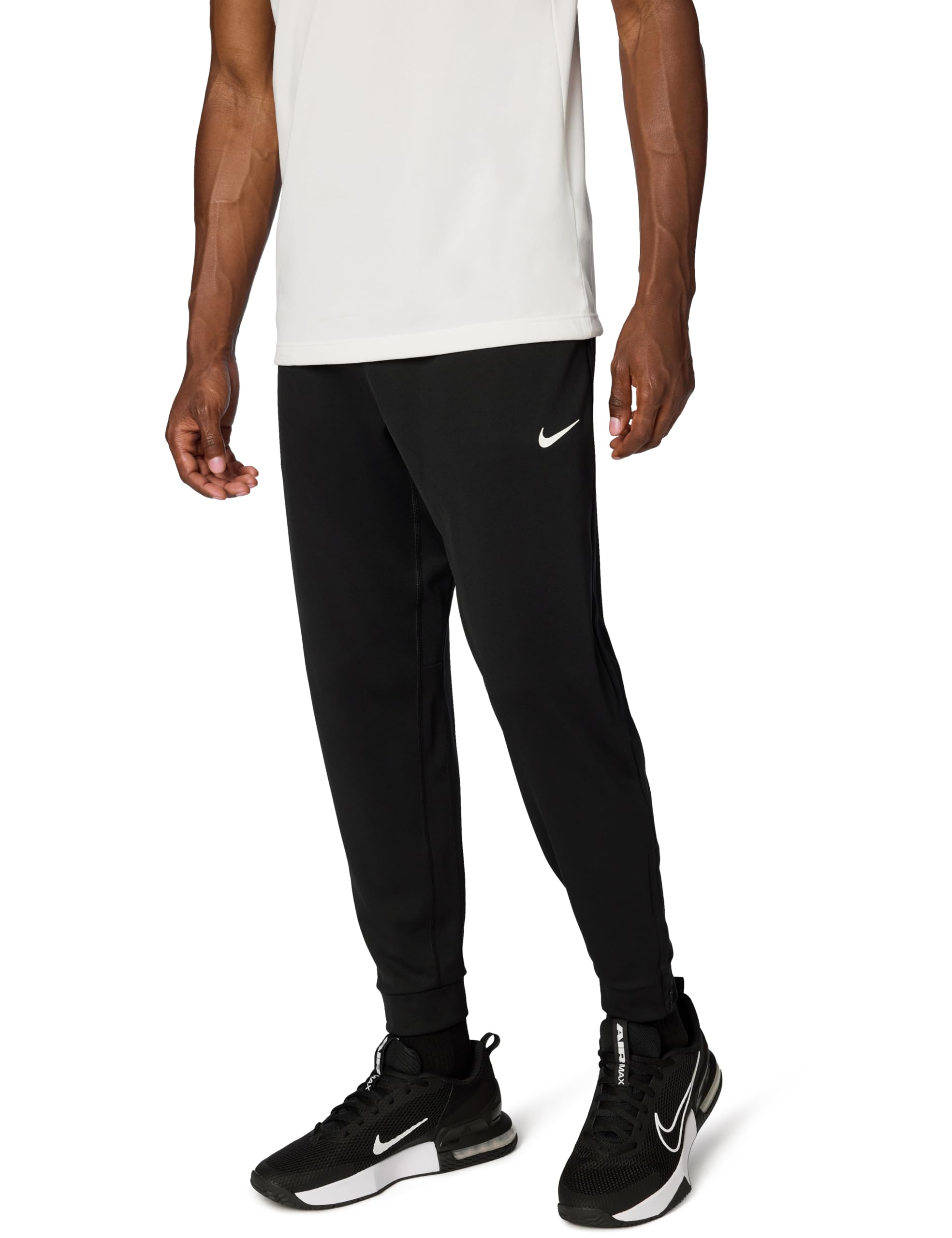 Nike Mens Training Dri-FIT Tapered Versatile Pants, Black/White, Size M, Men