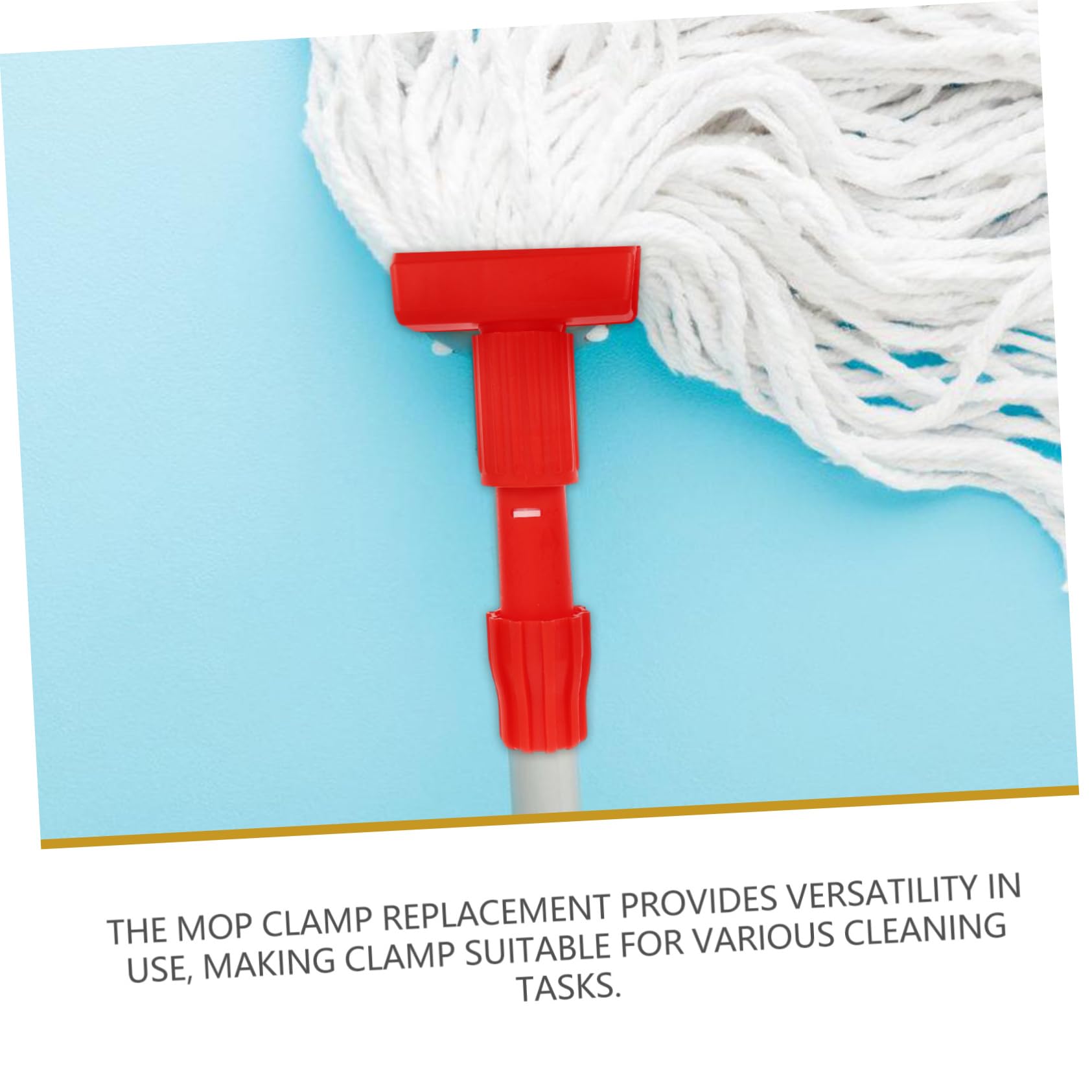 MOLUCKFU 2pcs Detachable Mop Head Clamps Quick Replacement Mop Holder for Efficient Floor Cleaning Ergonomic Design Red Compatible Cleaning Tasks