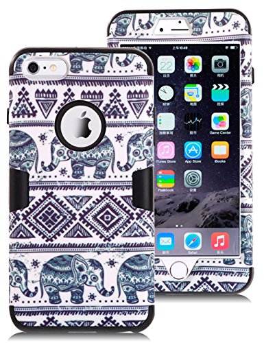 TOPSKY(TM)iPhone 6 Plus Case,[Elephant Series],Thailand Elephant Tribe Pattern 3 Layer Heavy Duty High Impact Hybrid Case For iPhone 6 Plus (5.5