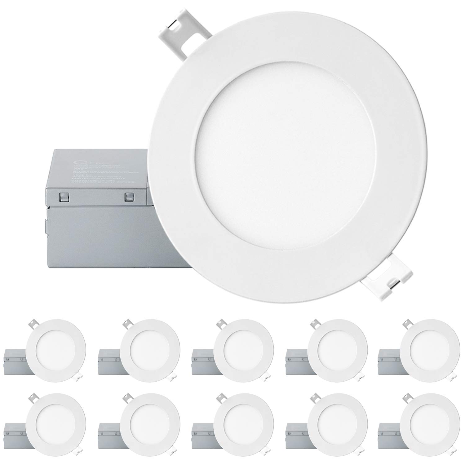Buy QPLUS 4 Inch Slim Panel Ultra Thin Recessed LED Pot Lights