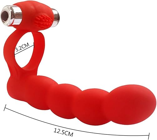 Silicona en tentum Vibrador crisantemo Plug doble penetración ...