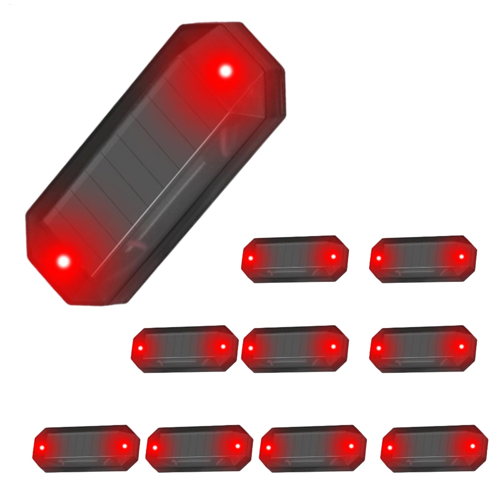 Solar Anti-Theft Car Alarms | 10 Solar Car Alarm | Flashing LED Car Alarm | Simulated Solar Alarm | Anti-Theft Device with Lightweight Alarm for Motorcycle