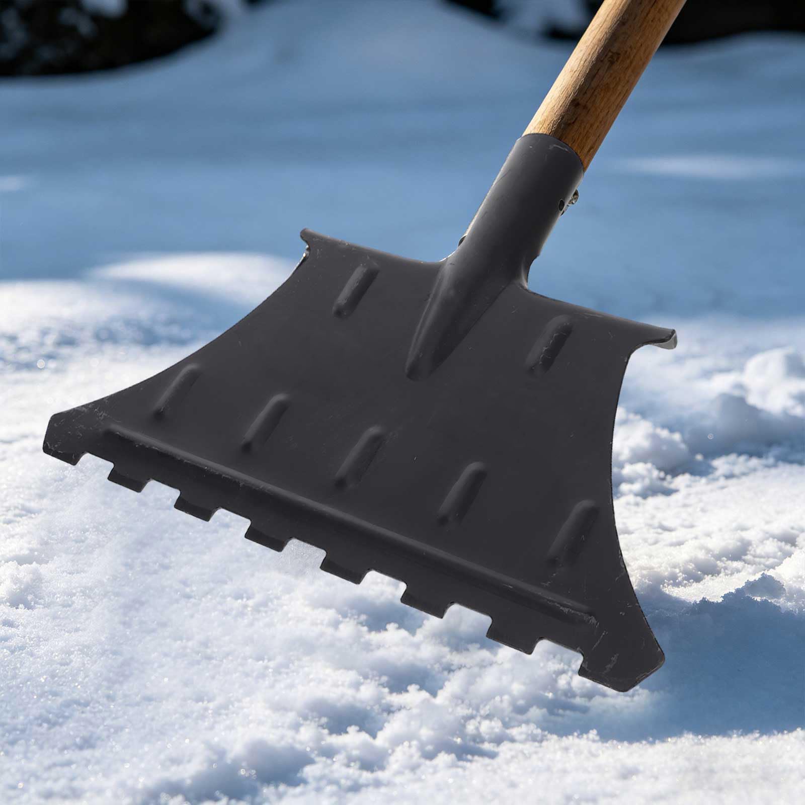 Pala de Nieve de Acero al Manganeso Grueso con Borde Dentado