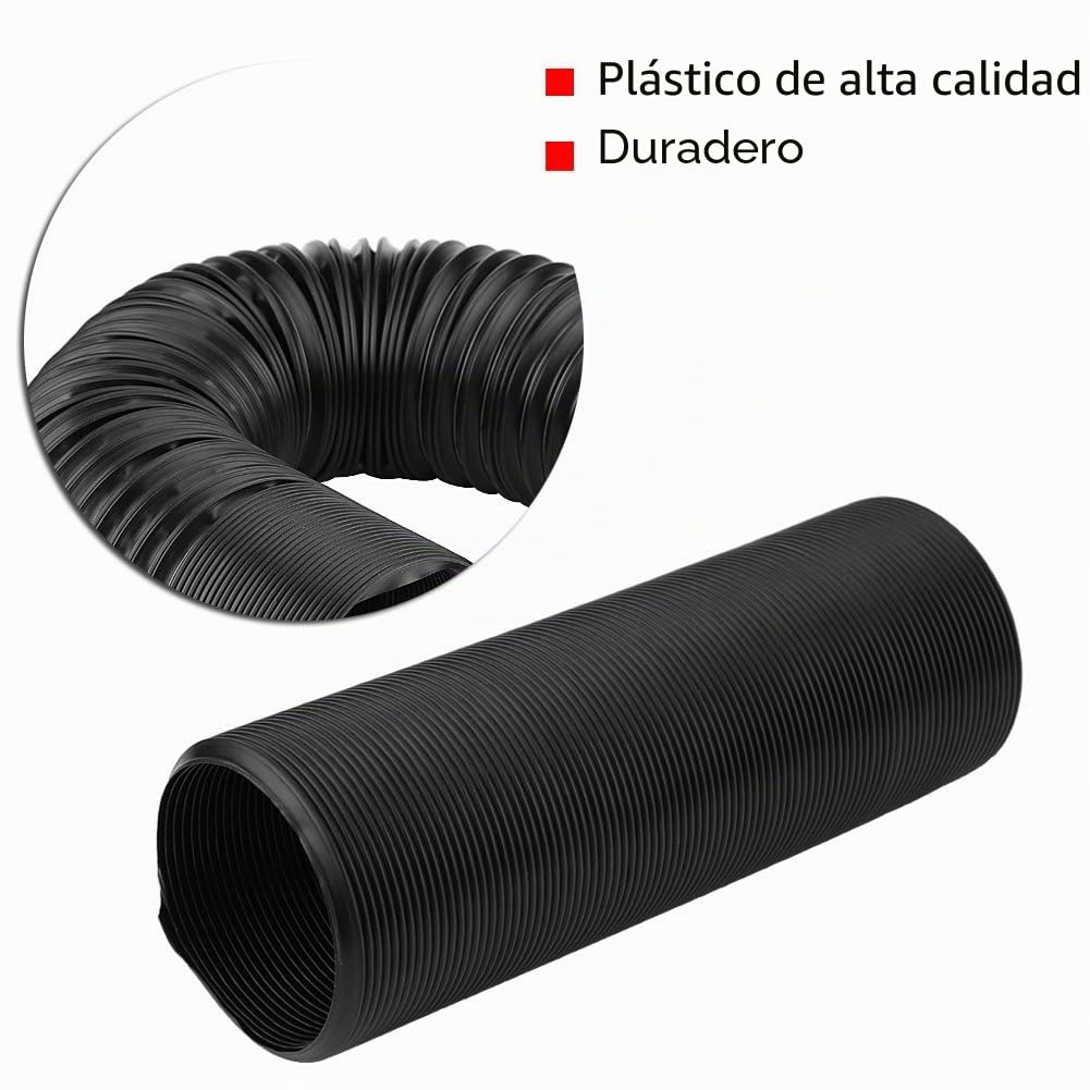 Tubo de Entrada de Aire para Automóvil, Manguera de Plástico para Conductos de Tubería de Expansión Flexible de Admisión de Aire Modificada Universal para Automóvil (76 mm) tubo 60mm