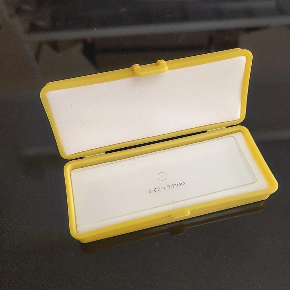 Microscope 0.01mm Optical Glass Microscope Calibration Slides Eyepiece Reticle Ruler Microscope Stage Micrometer for Eyepieces Measurement