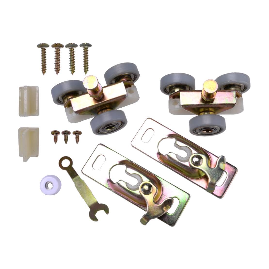 ciciTree 1Set Sliding Pocket Door Top Hanger Rollers Parts Compatible for Johnson Part #1125 & #1500 Hardware