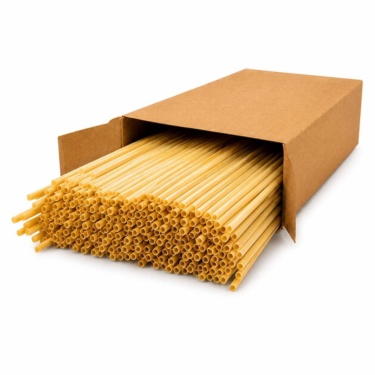 100% Natural Wheat Straw - Eco Friendly Biodegradable Drinking Straws & Craft/Marquetry Material | Pack of 100 | Chemical Free, No Dyes | 8 Inch | Better Than Plastic & Bamboo Straws-image-0