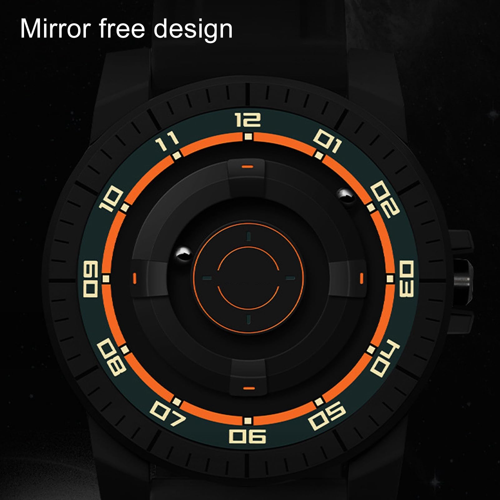 Orologio con Sospensione Magnetica, Orologio da Polso Al Quarzo Unisex Resistente All'acqua, Orologi Futuristici con Display del Tempo con Cuscinetti a Sfera, Orologi