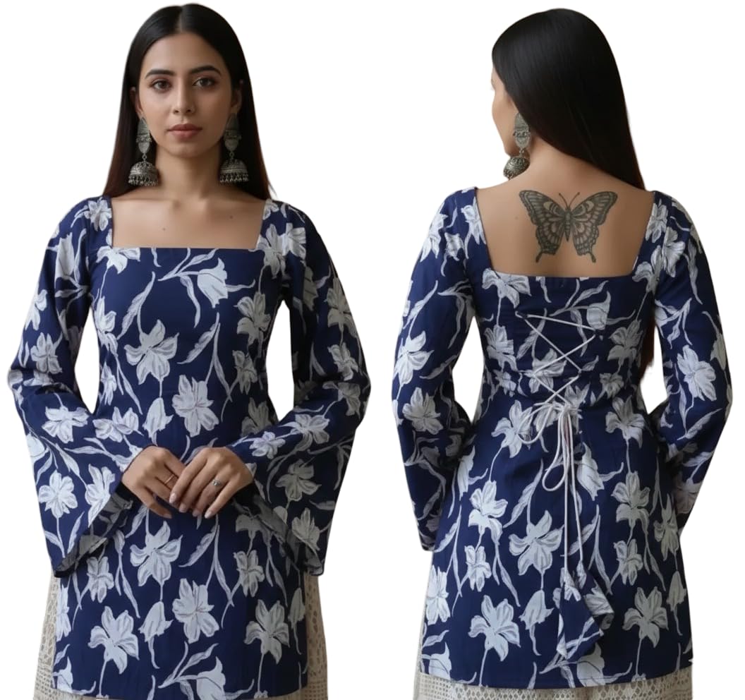 Womens Pure Cotton Regular Floral Printed Top for Women