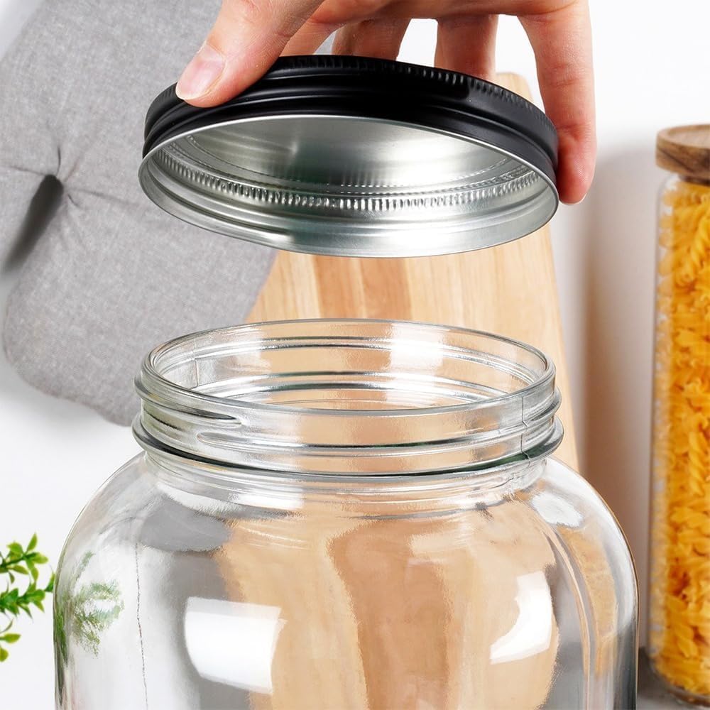 Dispenser di vetro con rubinetto e supporto nero per rubinetto, 3 l