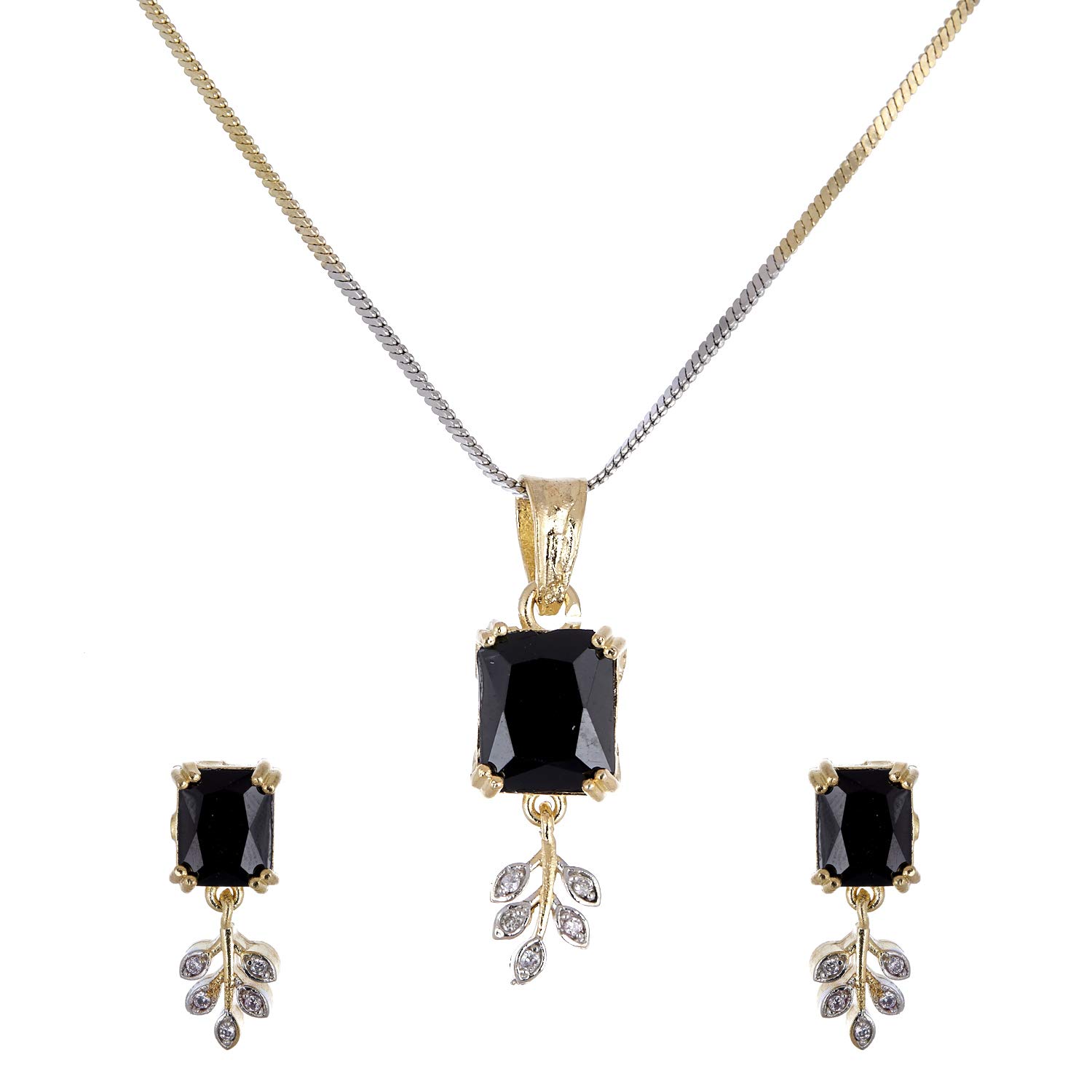 See full amazon price history chart for KENNICE Gold-Plated Emerald Shaped Black CZ Stone Drop Leaf Big Size Pendant Necklace with Earrings Jewellery For Girls & Women KENNICE Gold-Plated Emerald Shaped Black CZ Stone Drop Leaf Big Size Pendant Necklace with Earrings Jewellery For Girls & Women (B09D3KXZBT) Amazon Price History, Amazon Price Tracker