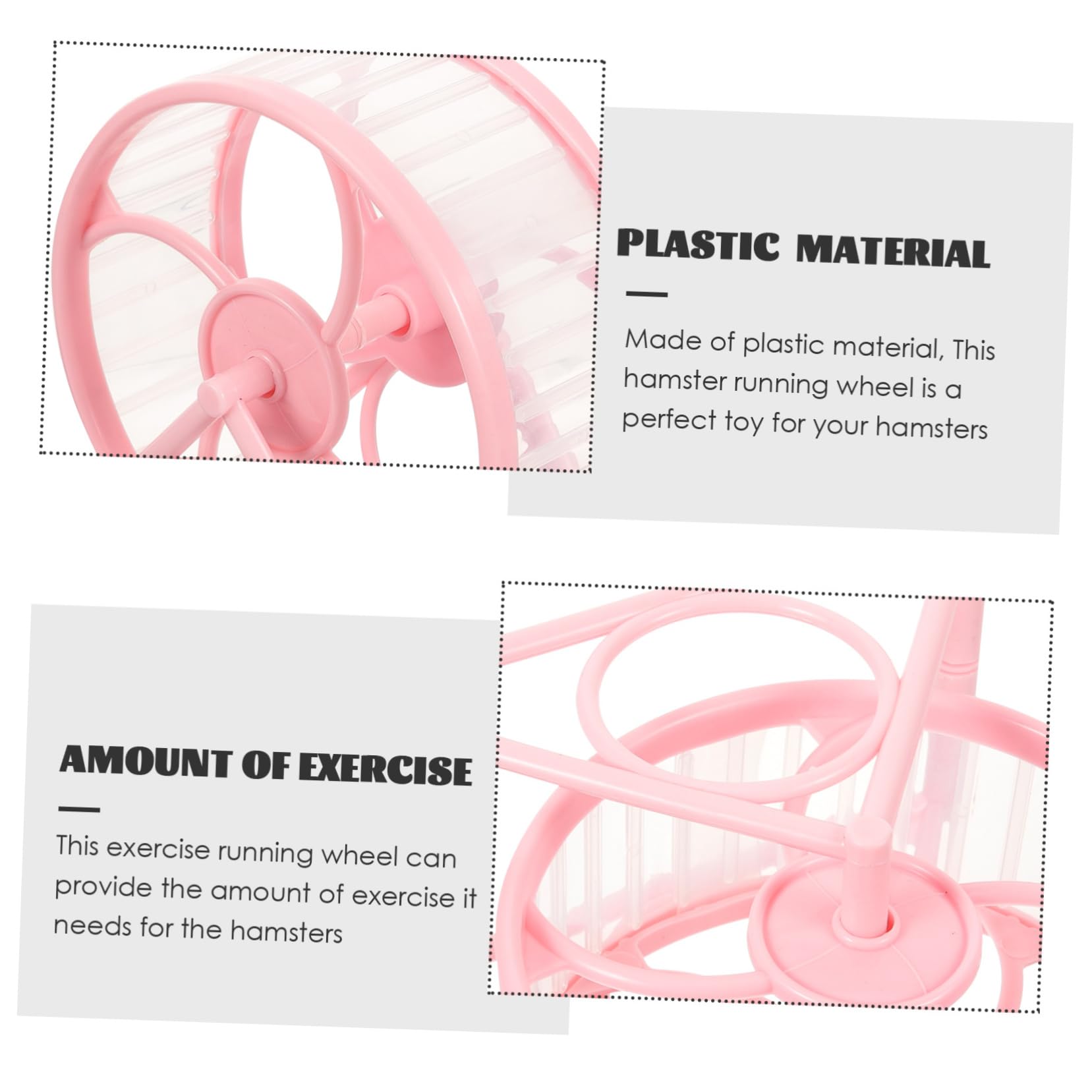 POPETPOP Silent Hamster Wheel 12-inch Adjustable Exercise Wheel for Hamsters Gerbils and Guinea Pigs Sturdy Plastic Non-Slip Base for Indoor PET Cages - image 2