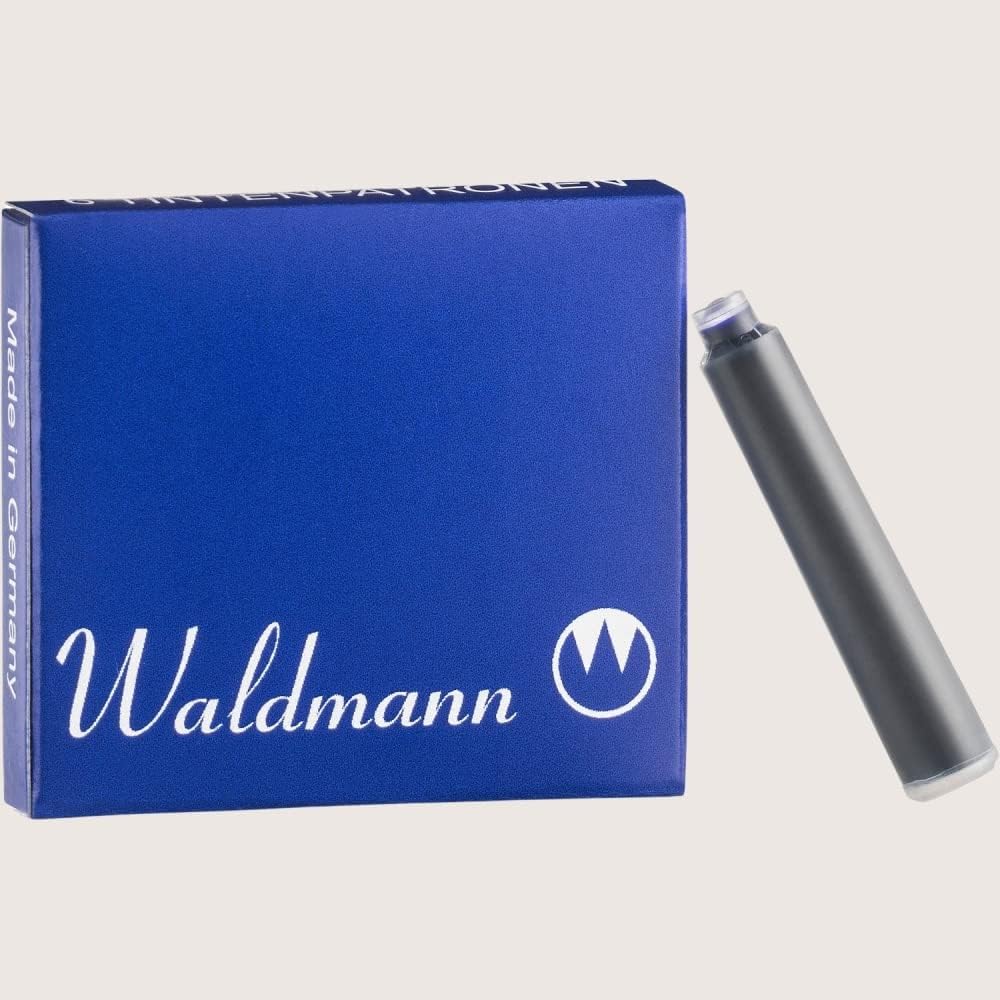 Waldmann Tango, fountain pen with broad (B) nib, line design, solid silver 925