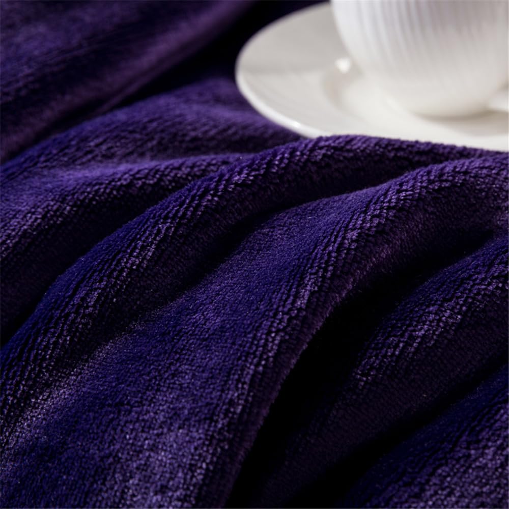 Coperta In Pile Highdi Con Stampa Gioco, Viola 140x180 Cm – Morbida, Calda, Per Divano E Letto - 4
